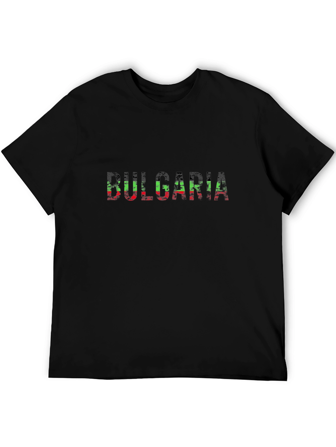 Bulgaria Flag T-Shirt - Black Tee with National Colors