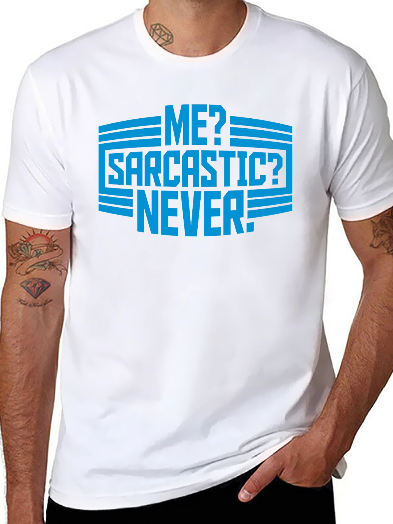 Sarcastic Never Graphic Mens T-Shirt