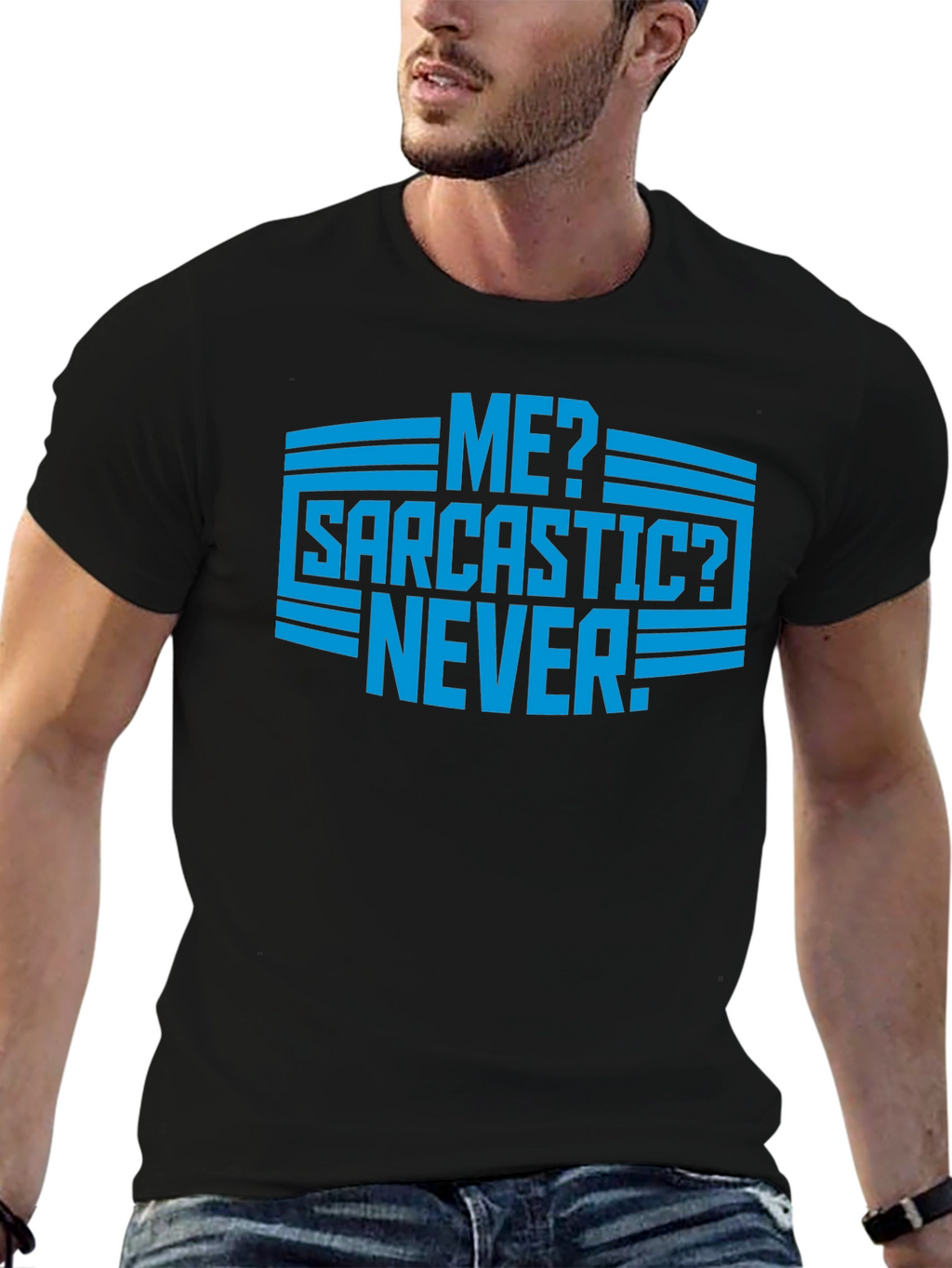 Sarcastic Never Graphic Mens T-Shirt