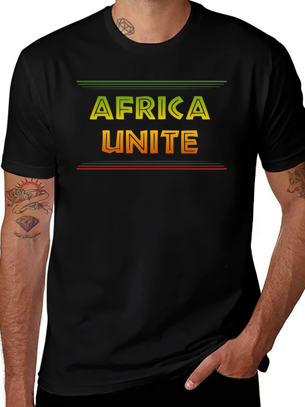 Africa Unite Graphic Tee - Black