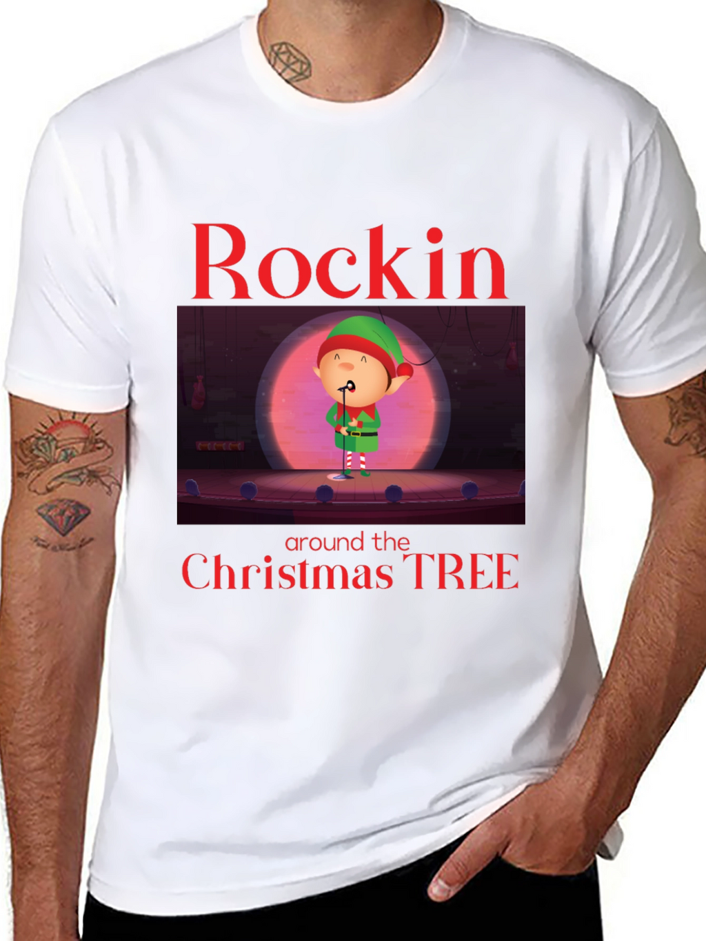 Rockin Around the Christmas Tree Holiday T-Shirt