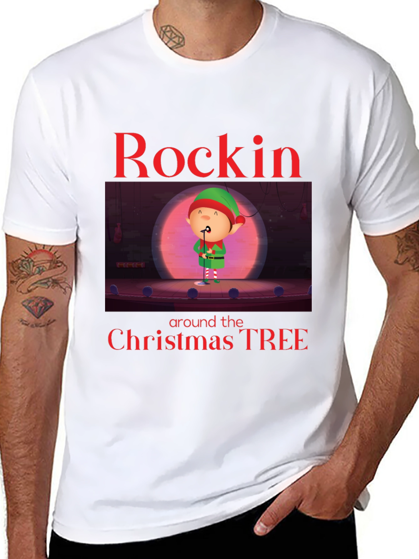 Rockin Around the Christmas Tree Holiday T-Shirt