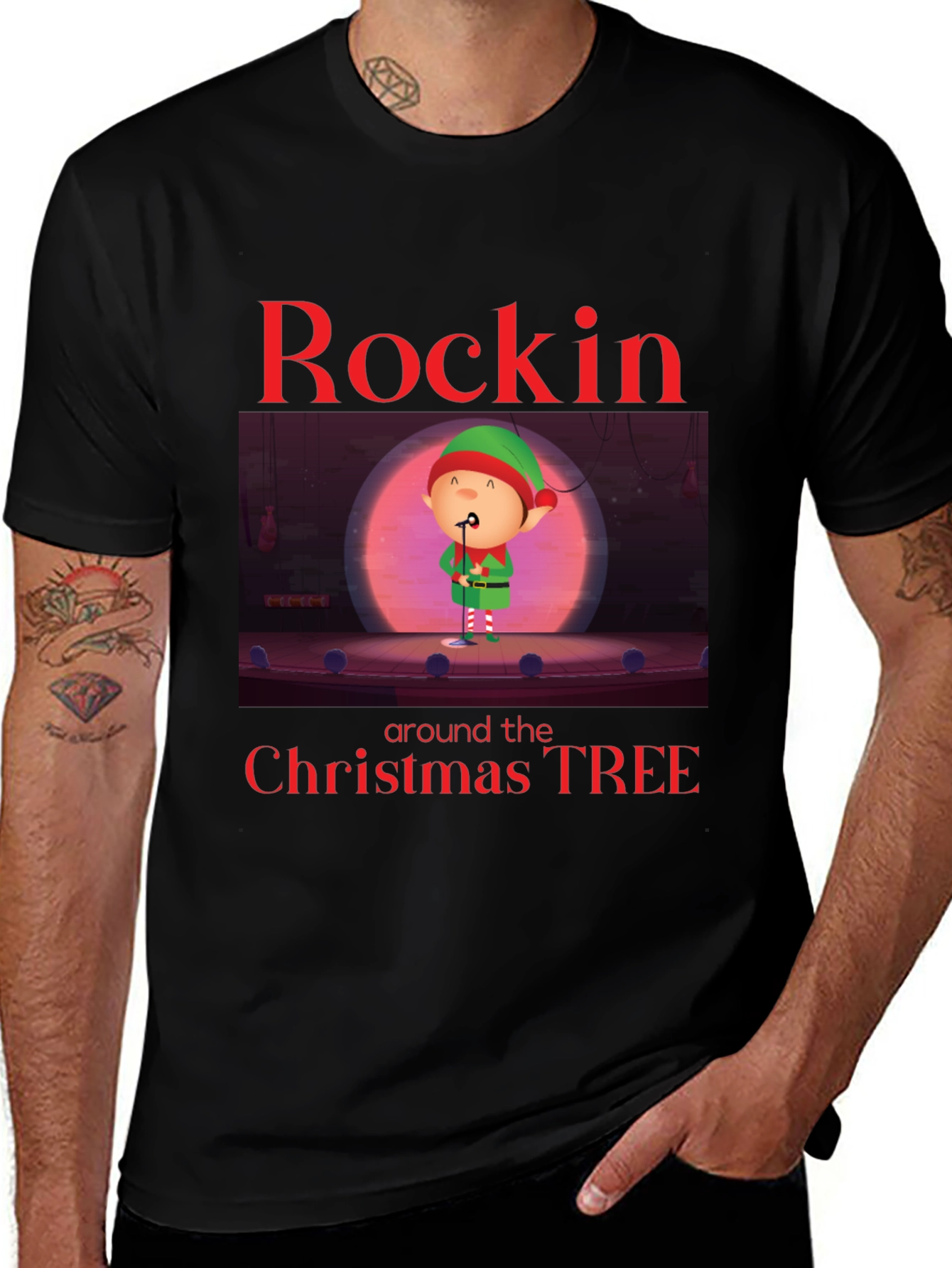 Rockin Around the Christmas Tree Holiday T-Shirt