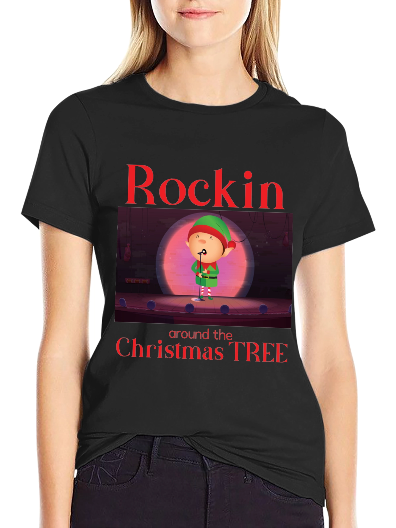 Rockin Around the Christmas Tree Holiday T-Shirt