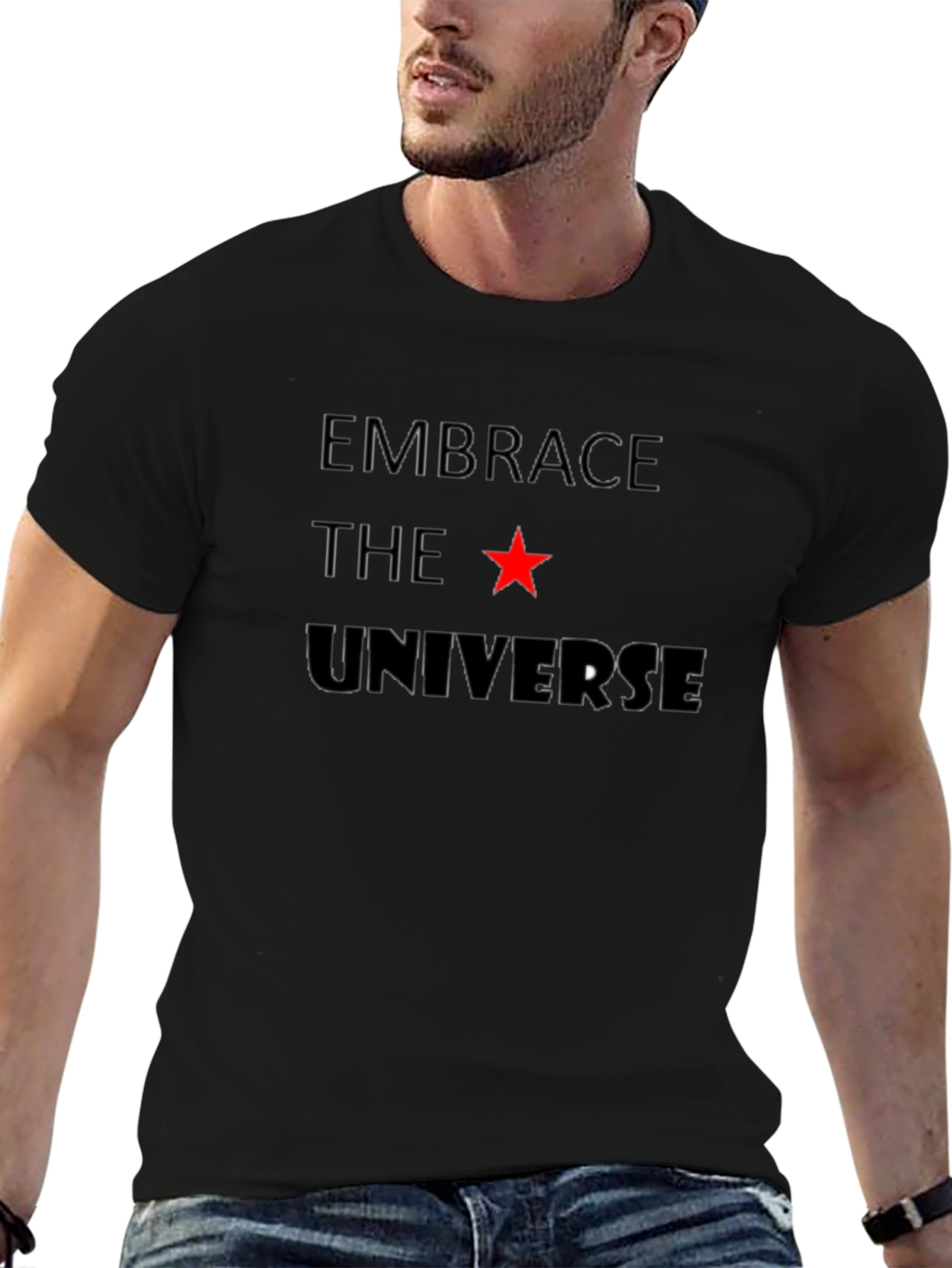 Embrace the Universe Black Graphic Tee