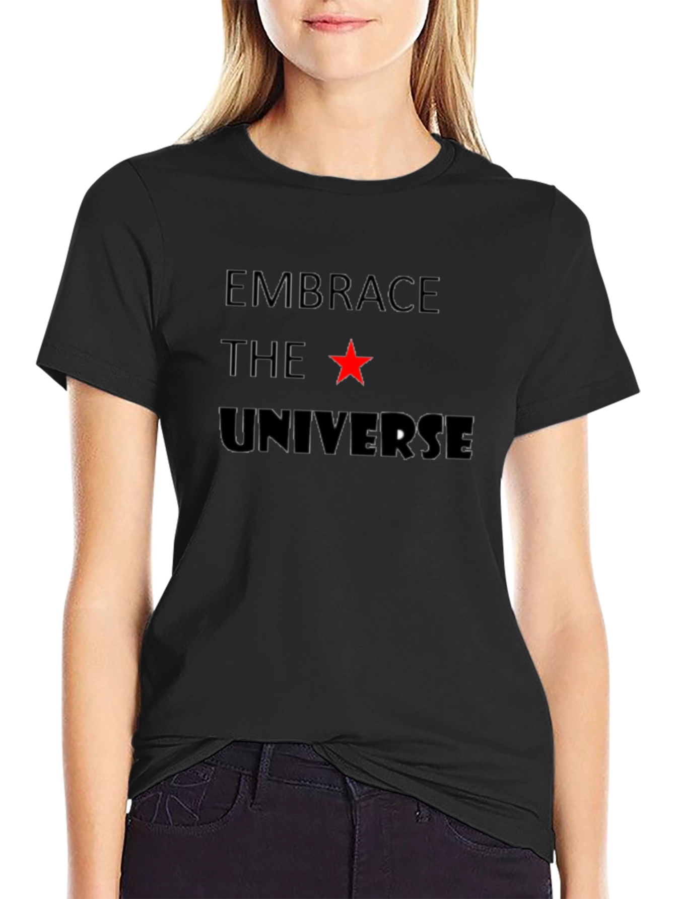 Embrace the Universe Black Graphic Tee