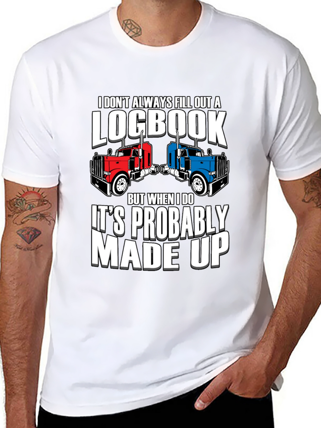 Funny Trucker Logbook T-Shirt