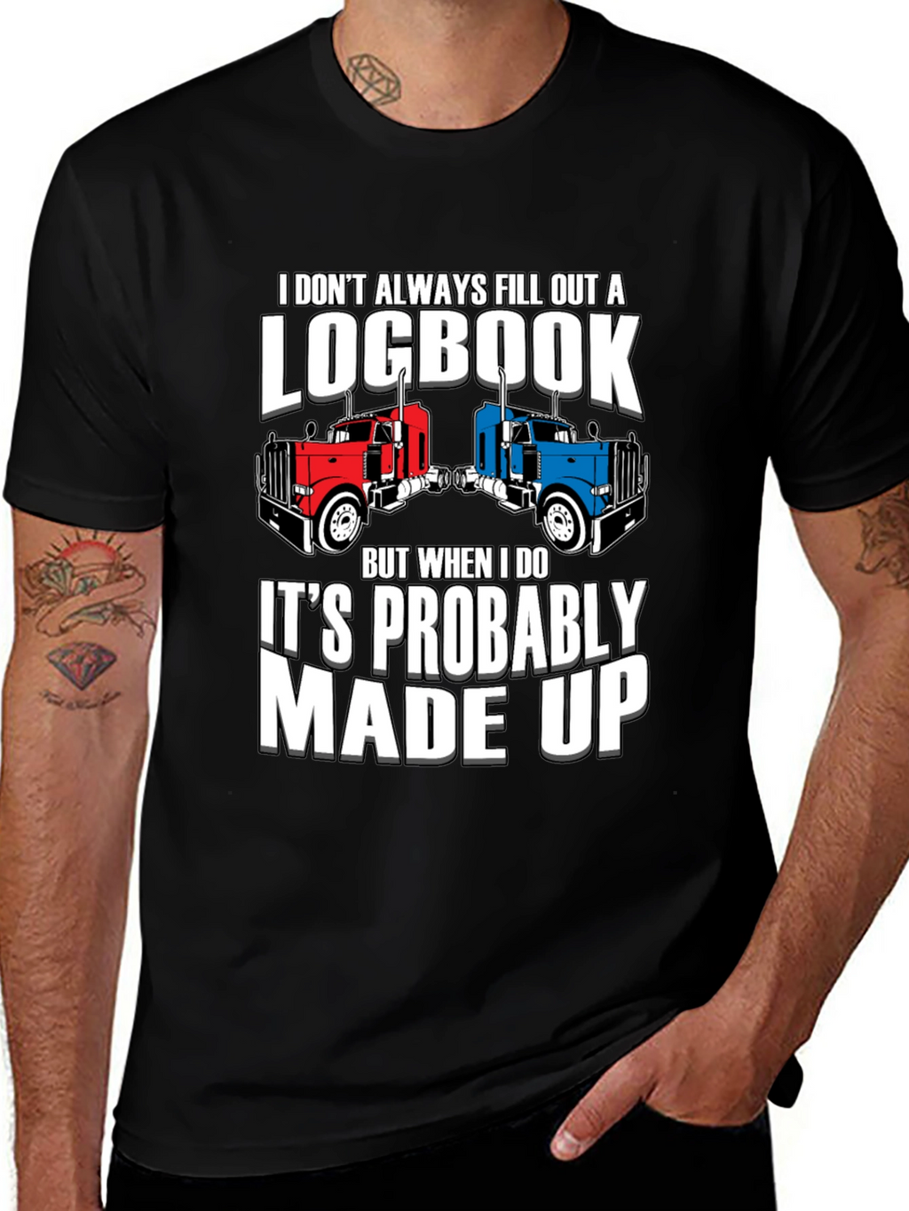 Funny Trucker Logbook T-Shirt