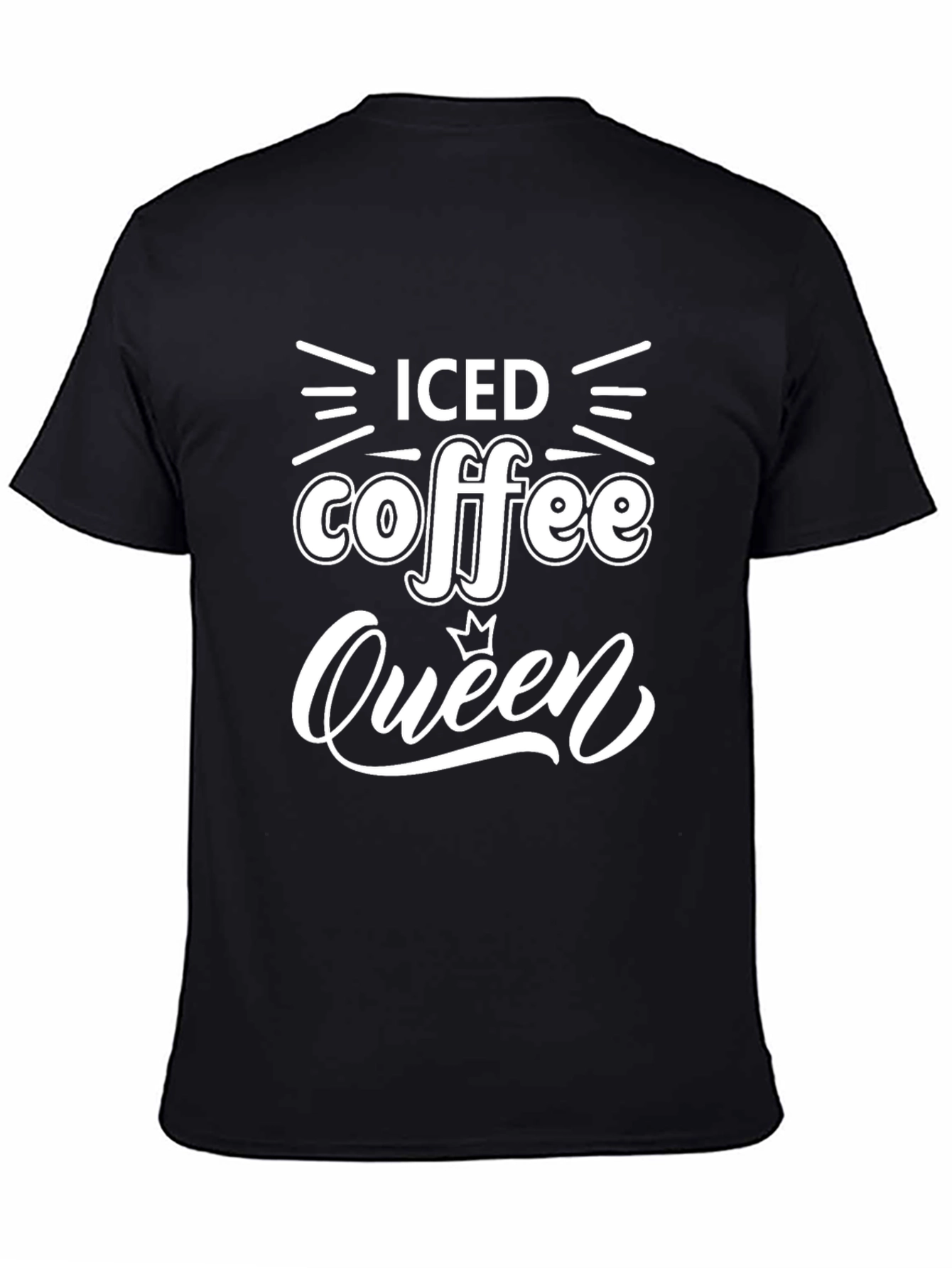 Iced Coffee Queen Black Graphic Tee
