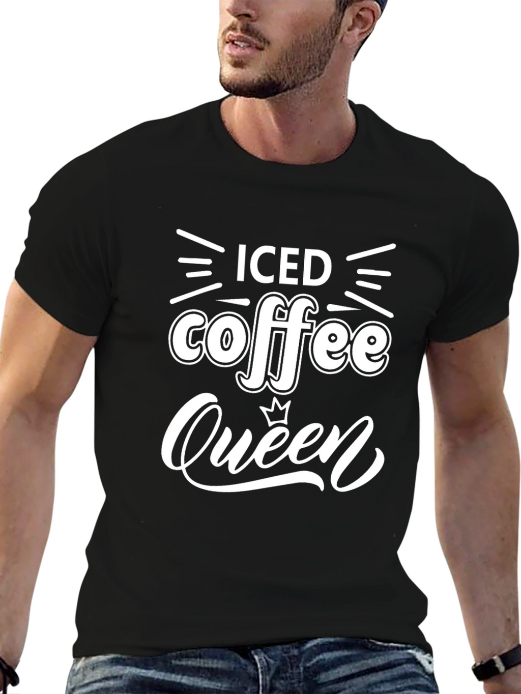 Iced Coffee Queen Black Graphic Tee