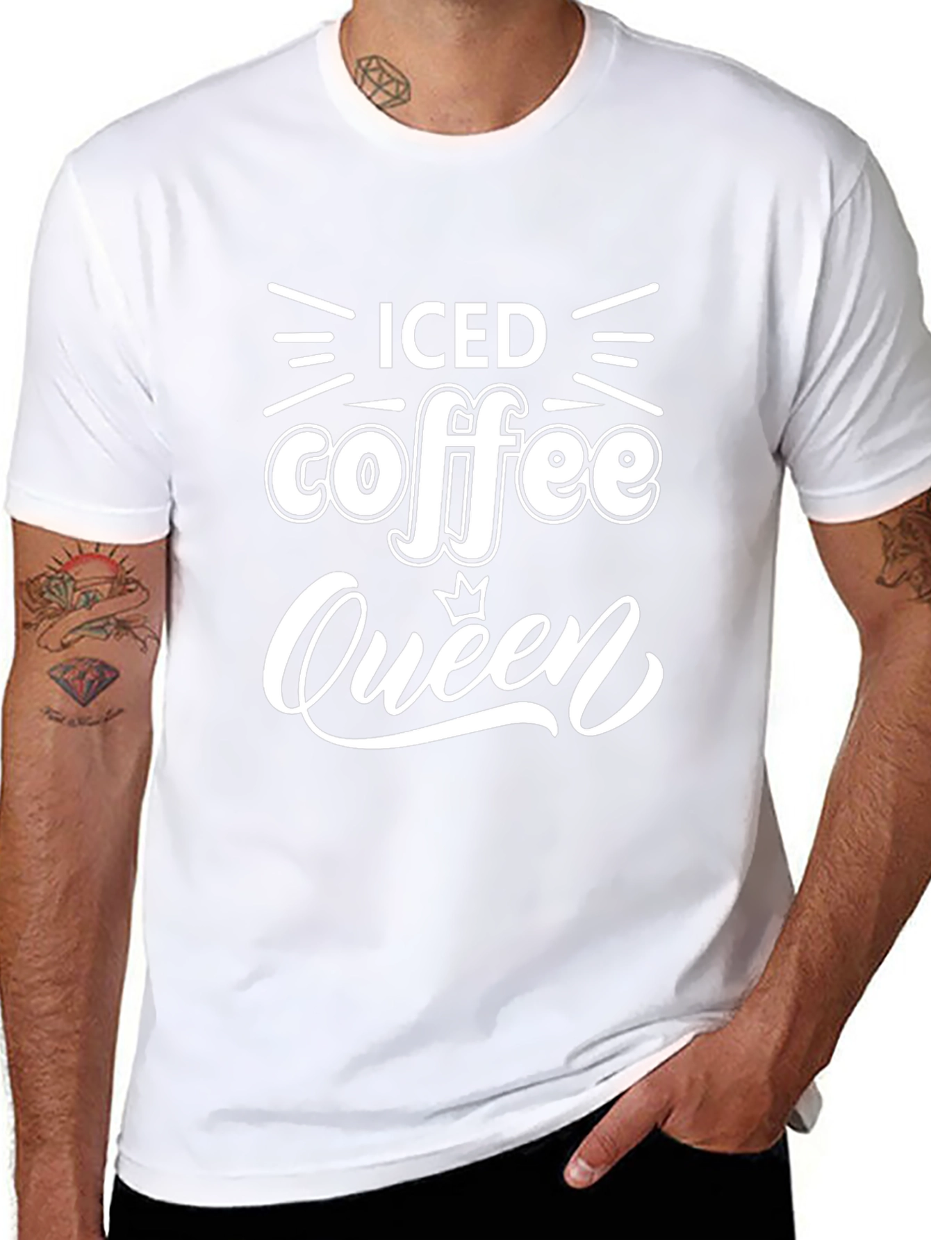 Iced Coffee Queen Black Graphic Tee