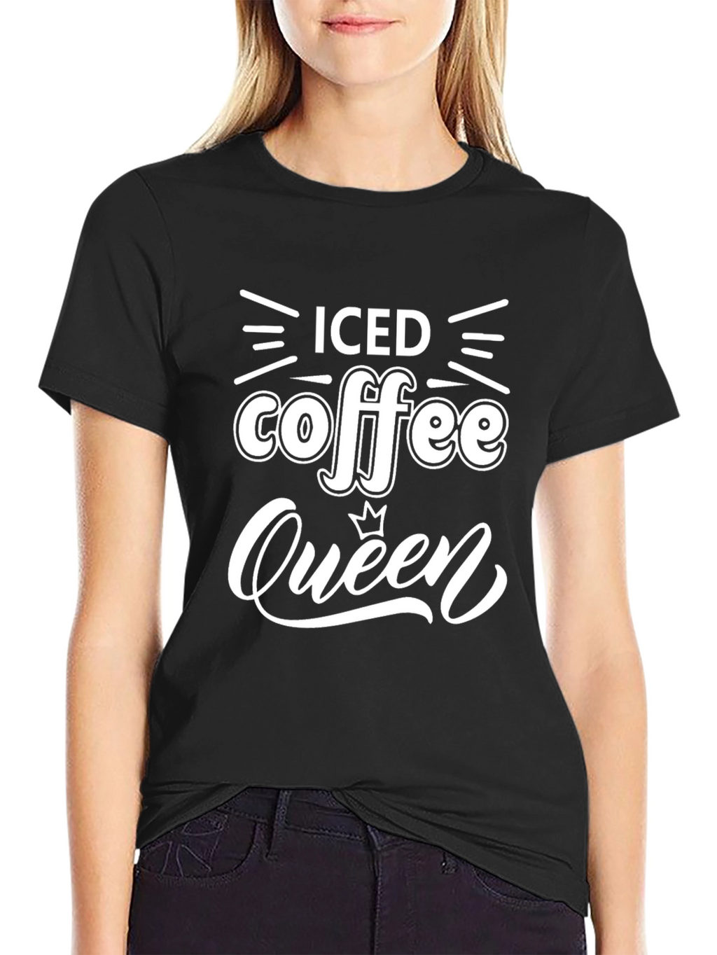 Iced Coffee Queen Black Graphic Tee