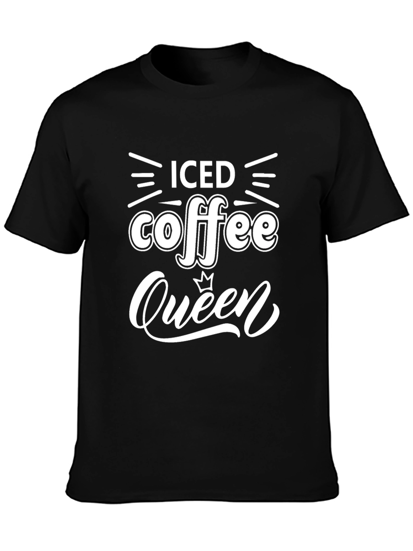 Iced Coffee Queen Black Graphic Tee