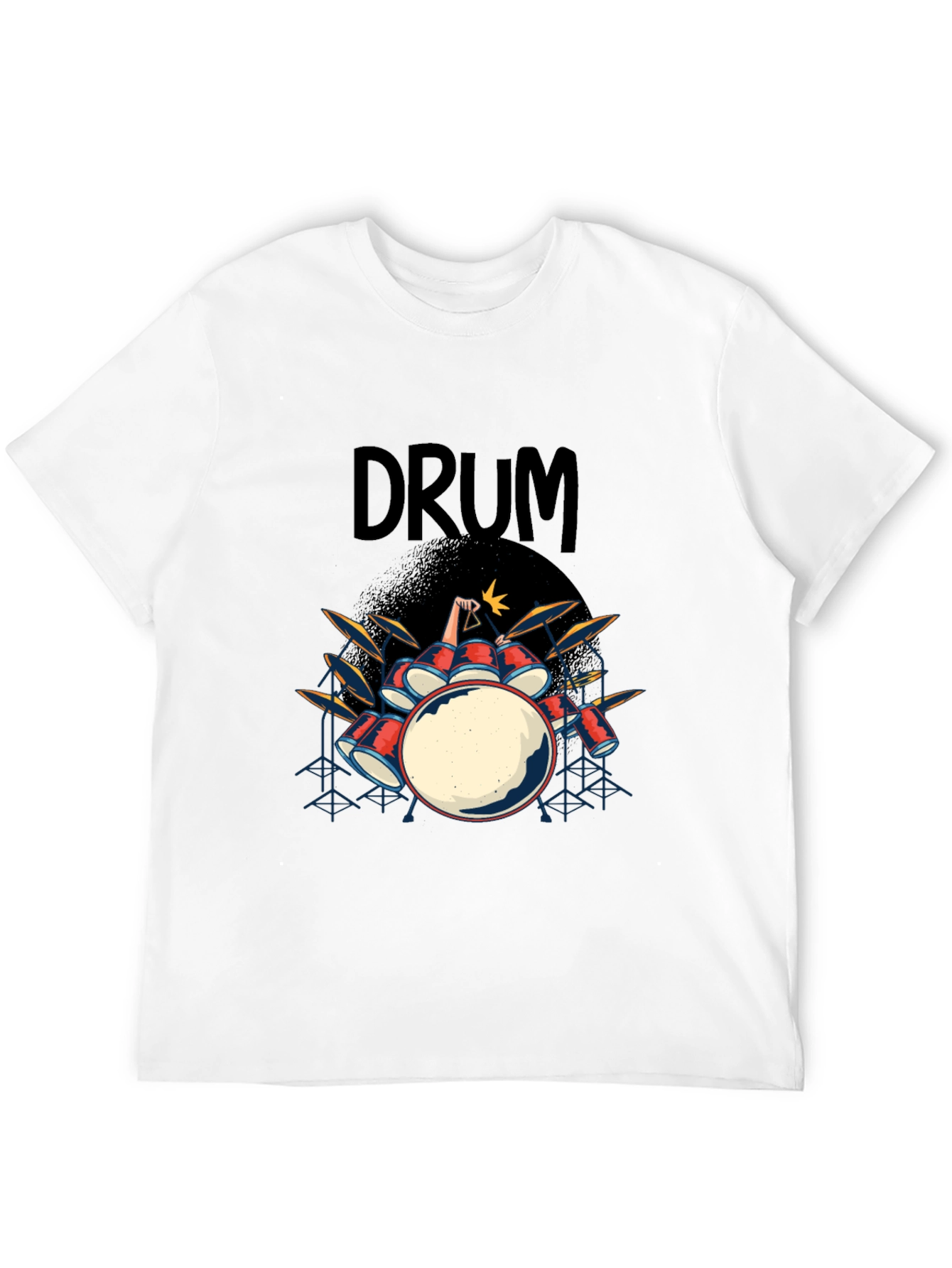 Drum Kit Graphic T-Shirt - Rock and Roll Tee