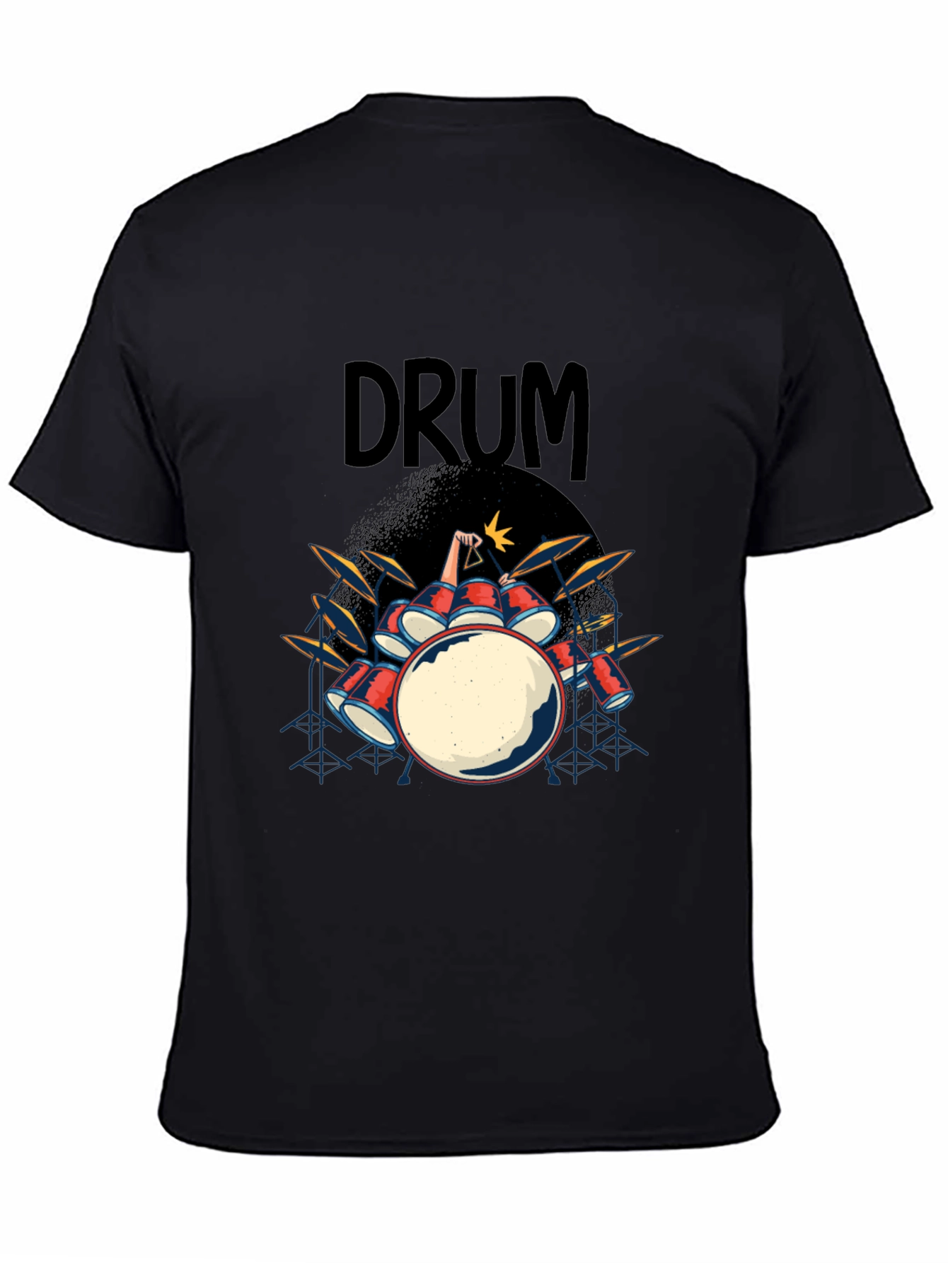 Drum Kit Graphic T-Shirt - Rock and Roll Tee
