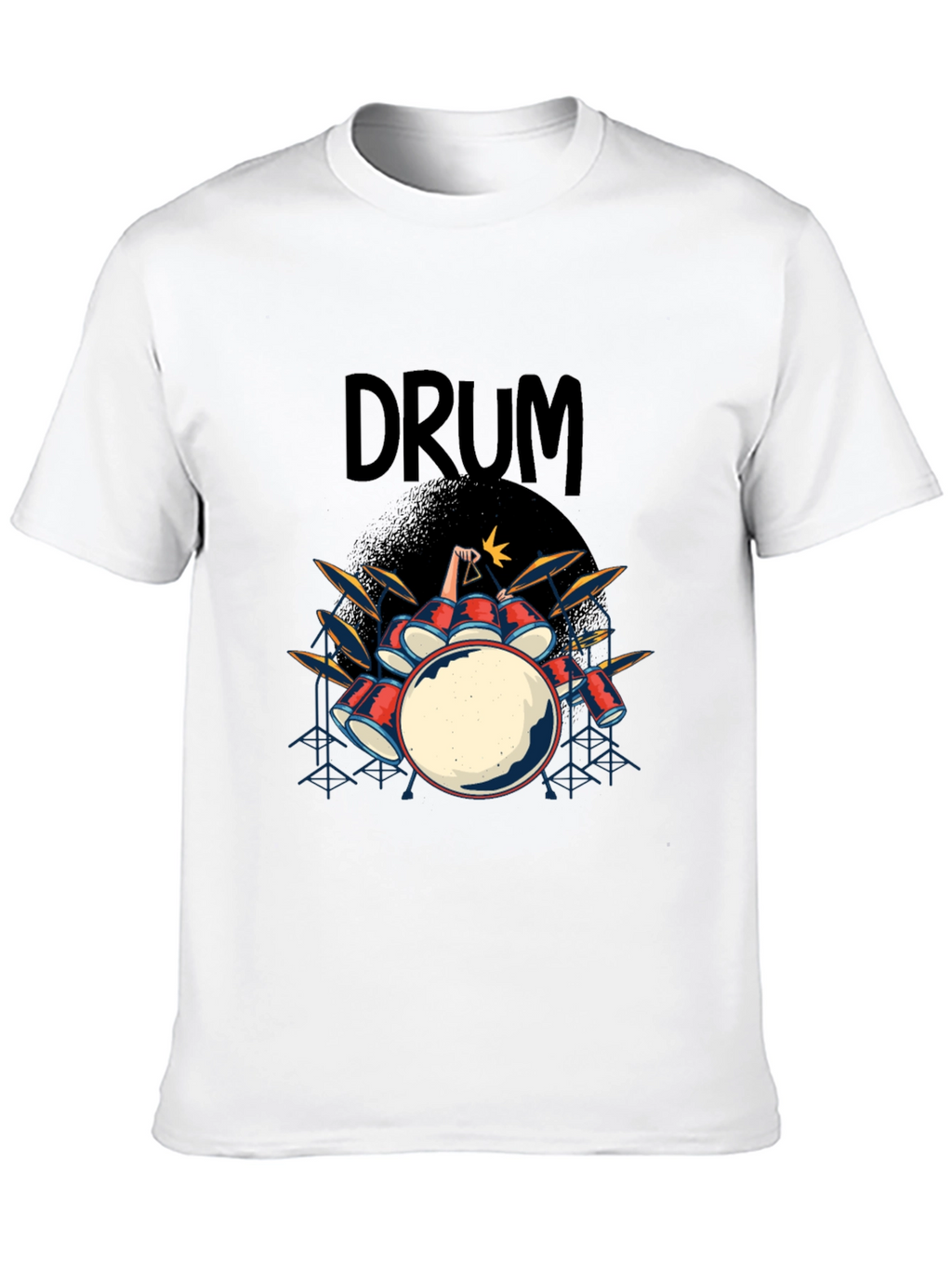 Drum Kit Graphic T-Shirt - Rock and Roll Tee