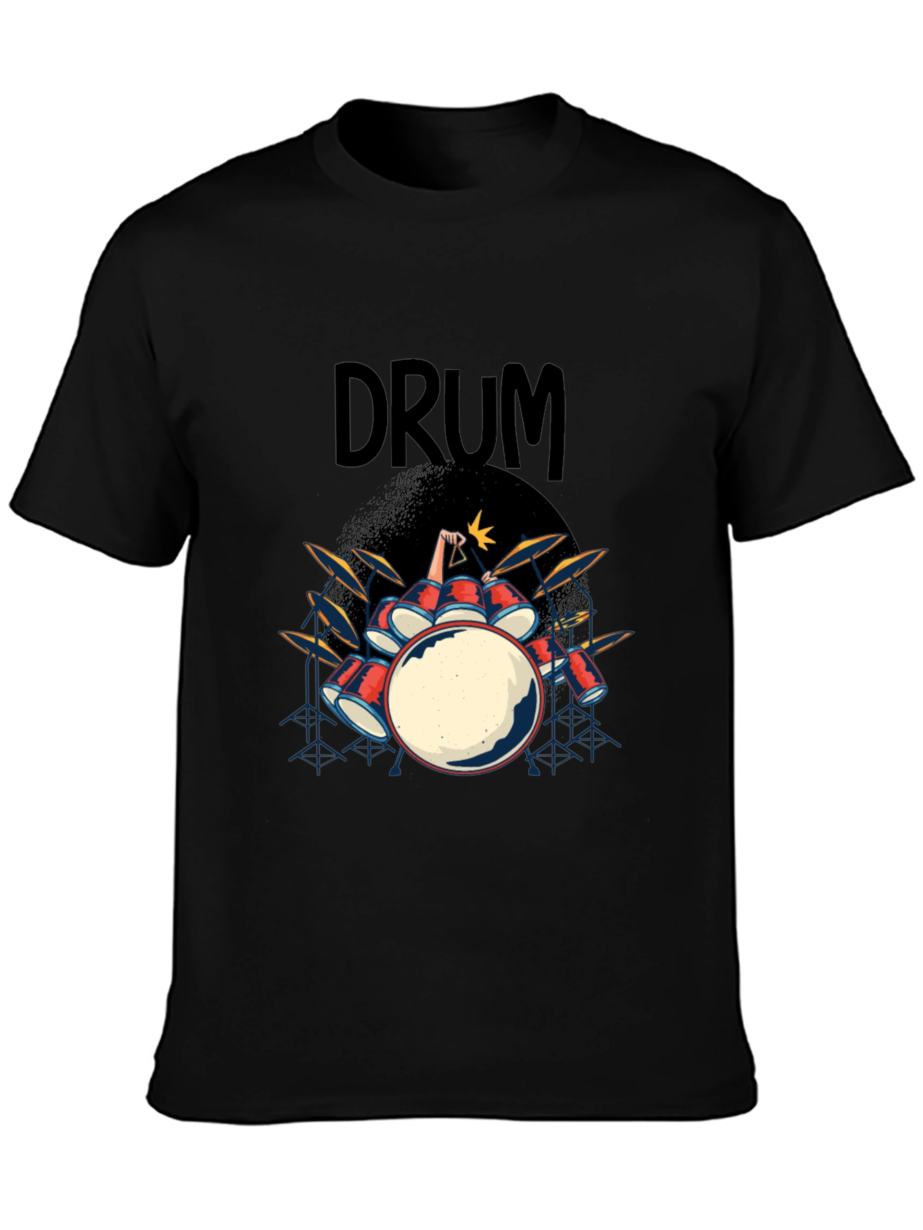 Drum Kit Graphic T-Shirt - Rock and Roll Tee