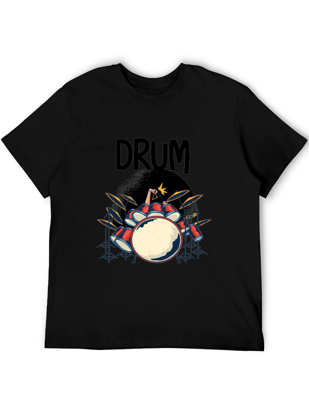 Drum Kit Graphic T-Shirt - Rock and Roll Tee