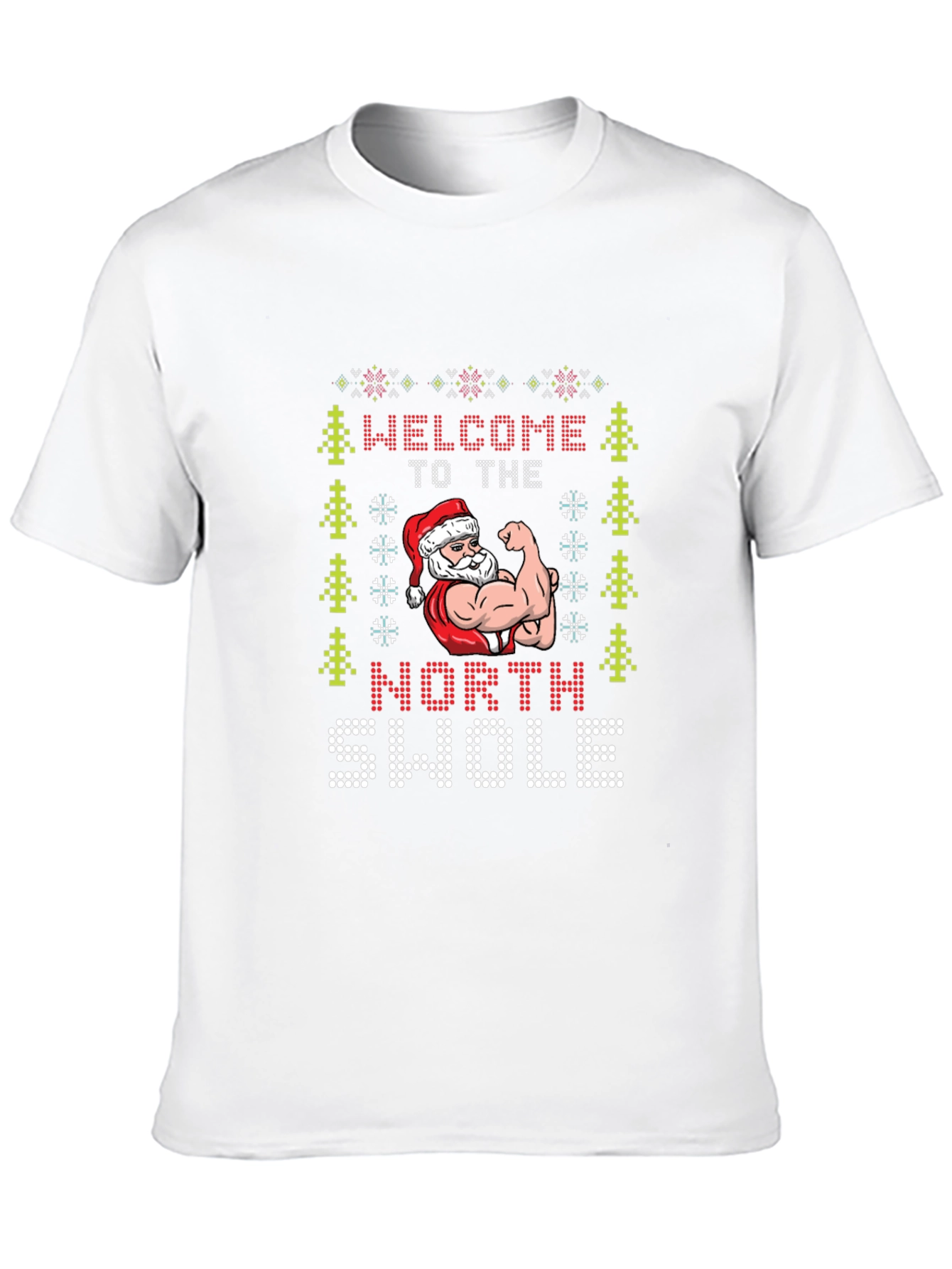 North Swole Santa Ugly Christmas T-Shirt