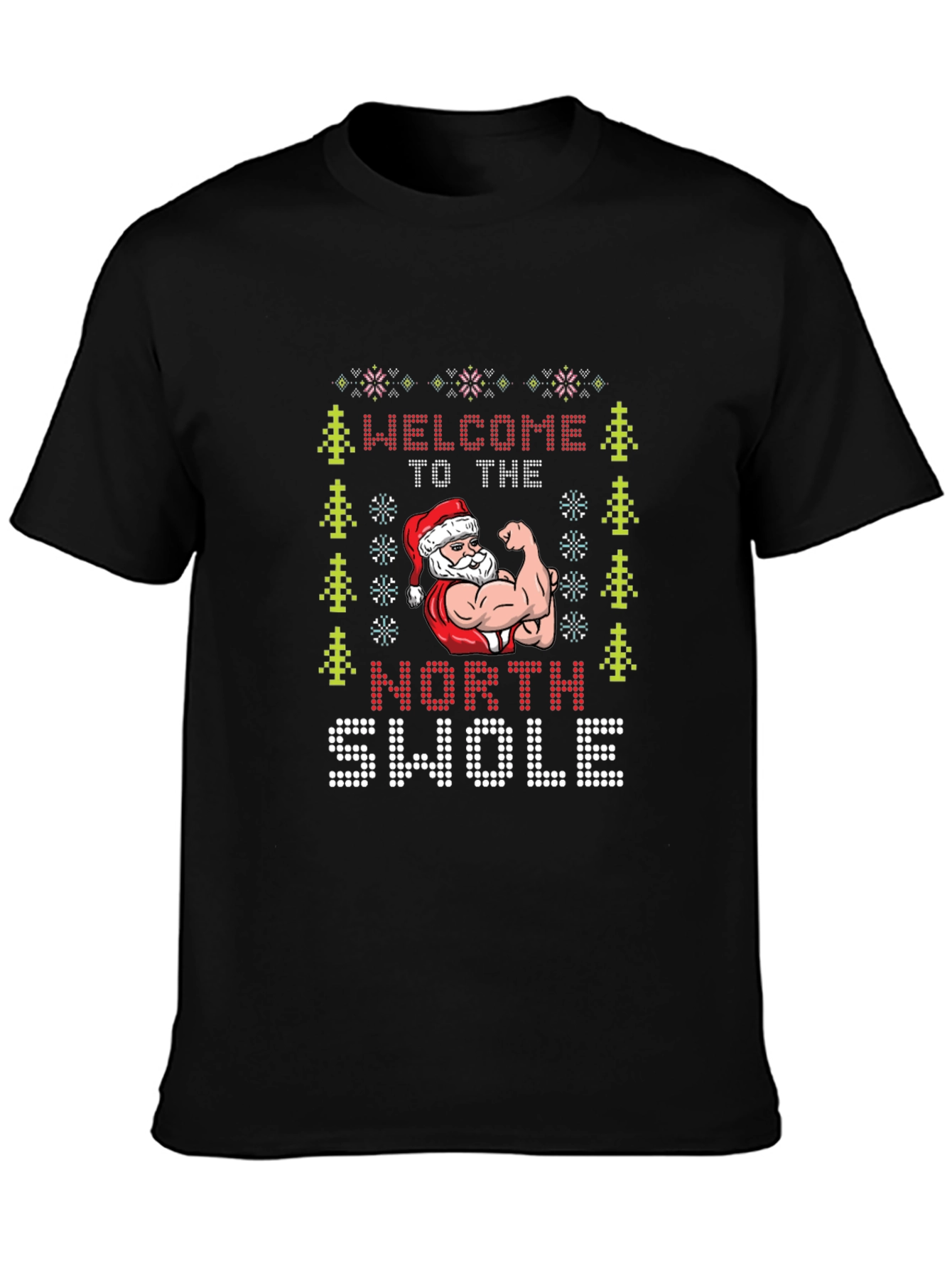 North Swole Santa Ugly Christmas T-Shirt