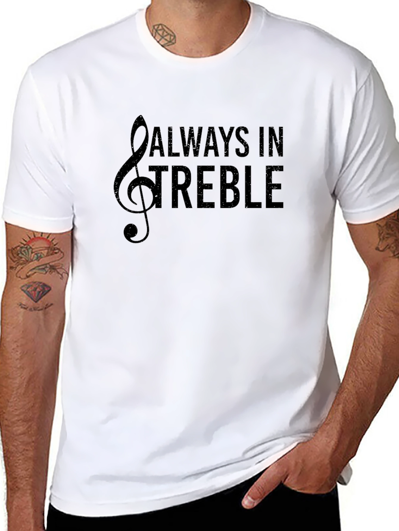 Always In Treble Black Graphic T-Shirt