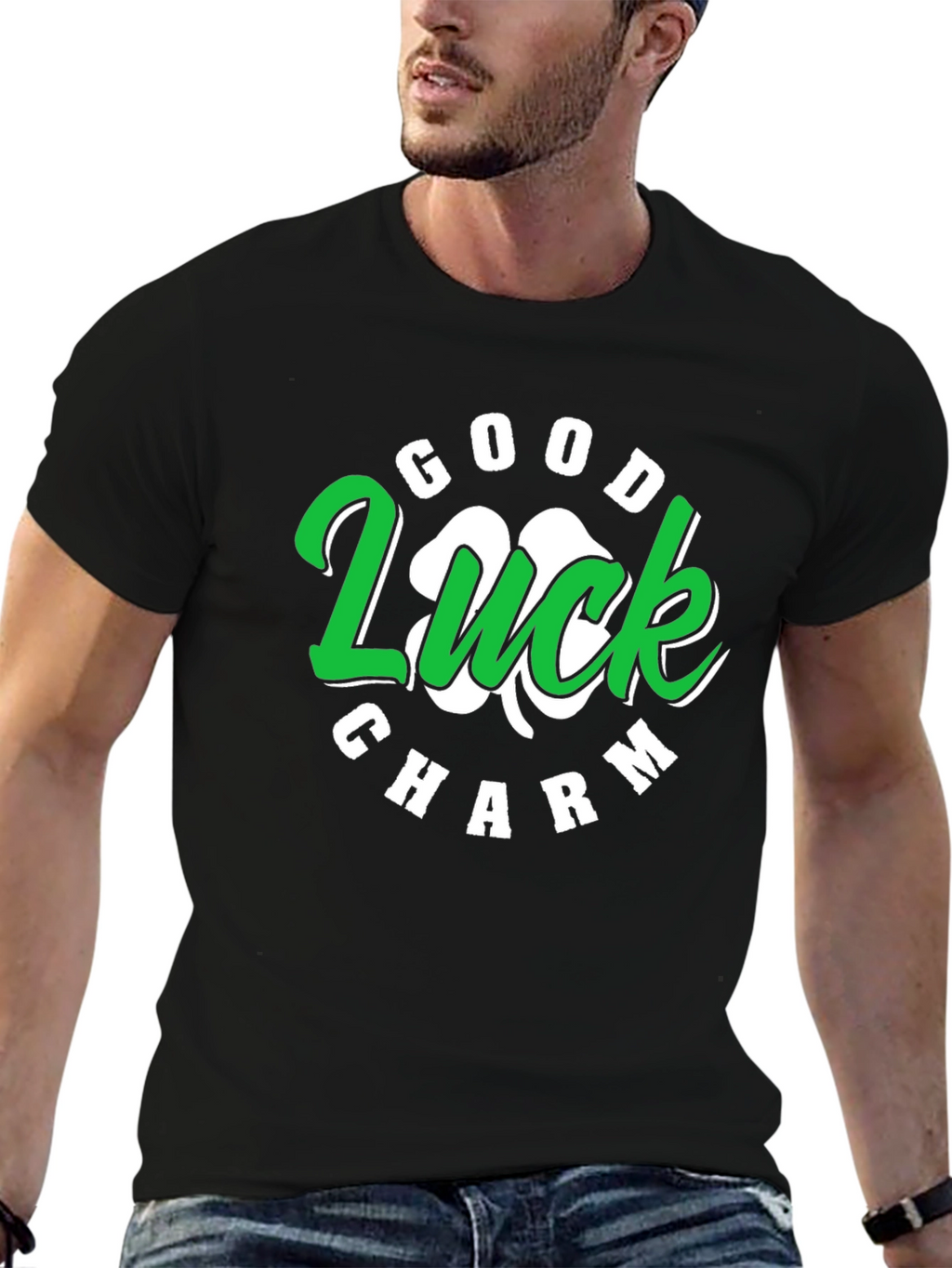 Good Luck Charm St. Patricks Day Black T-Shirt