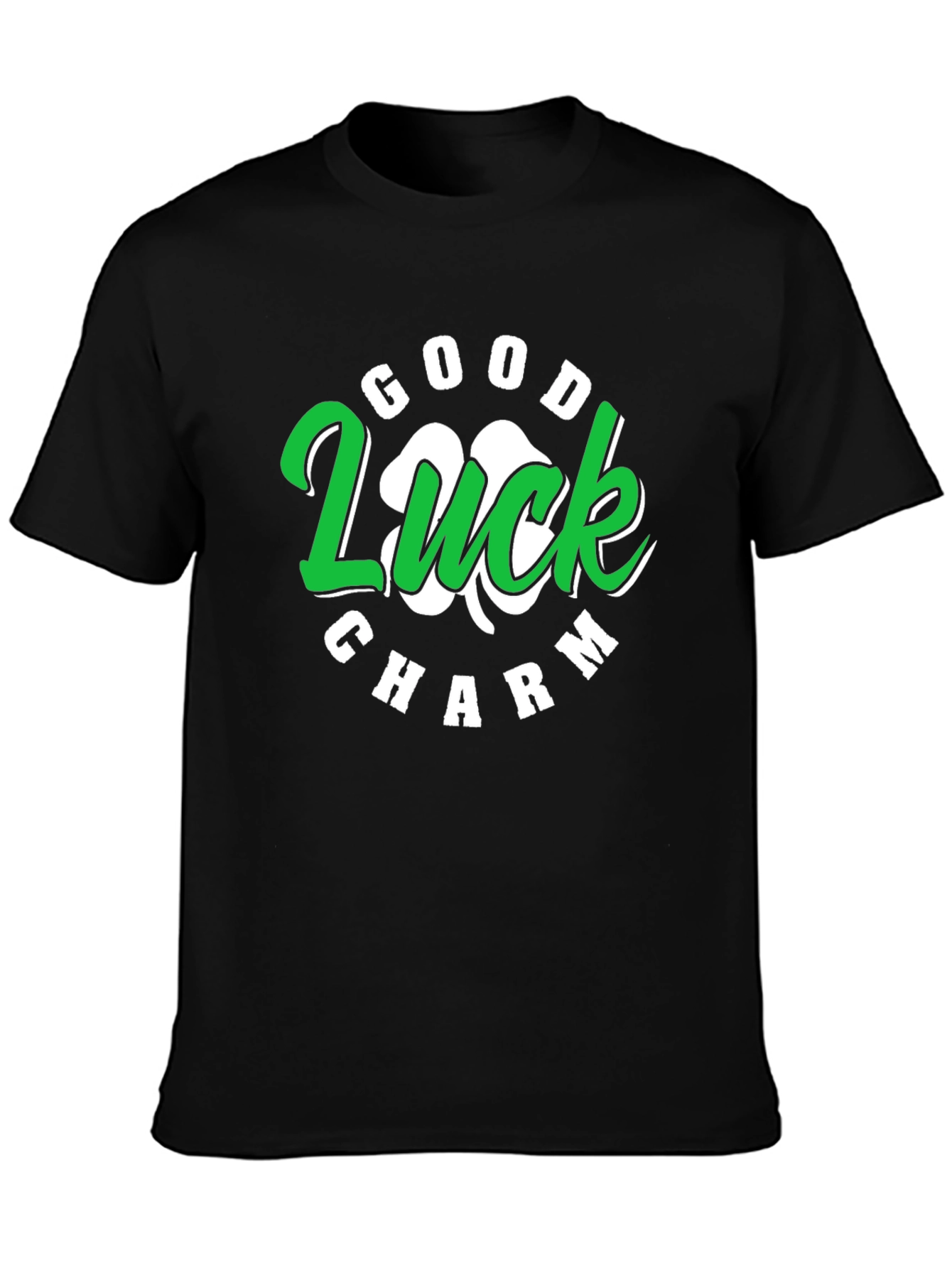 Good Luck Charm St. Patricks Day Black T-Shirt