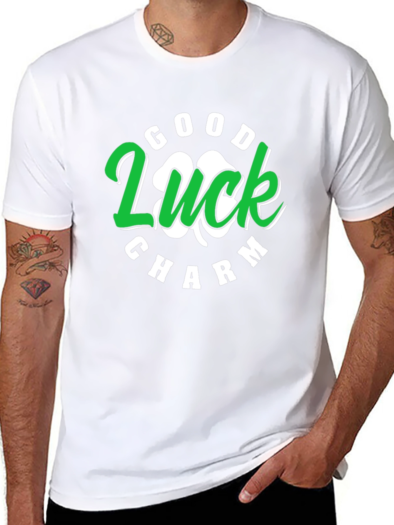 Good Luck Charm St. Patricks Day Black T-Shirt