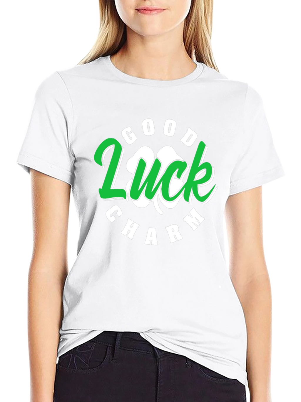Good Luck Charm St. Patricks Day Black T-Shirt
