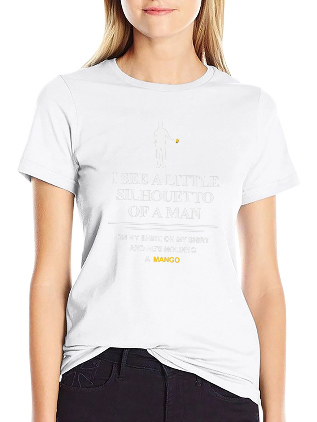 Silhouette Mango Graphic Tee - Novelty Humor T-Shirt