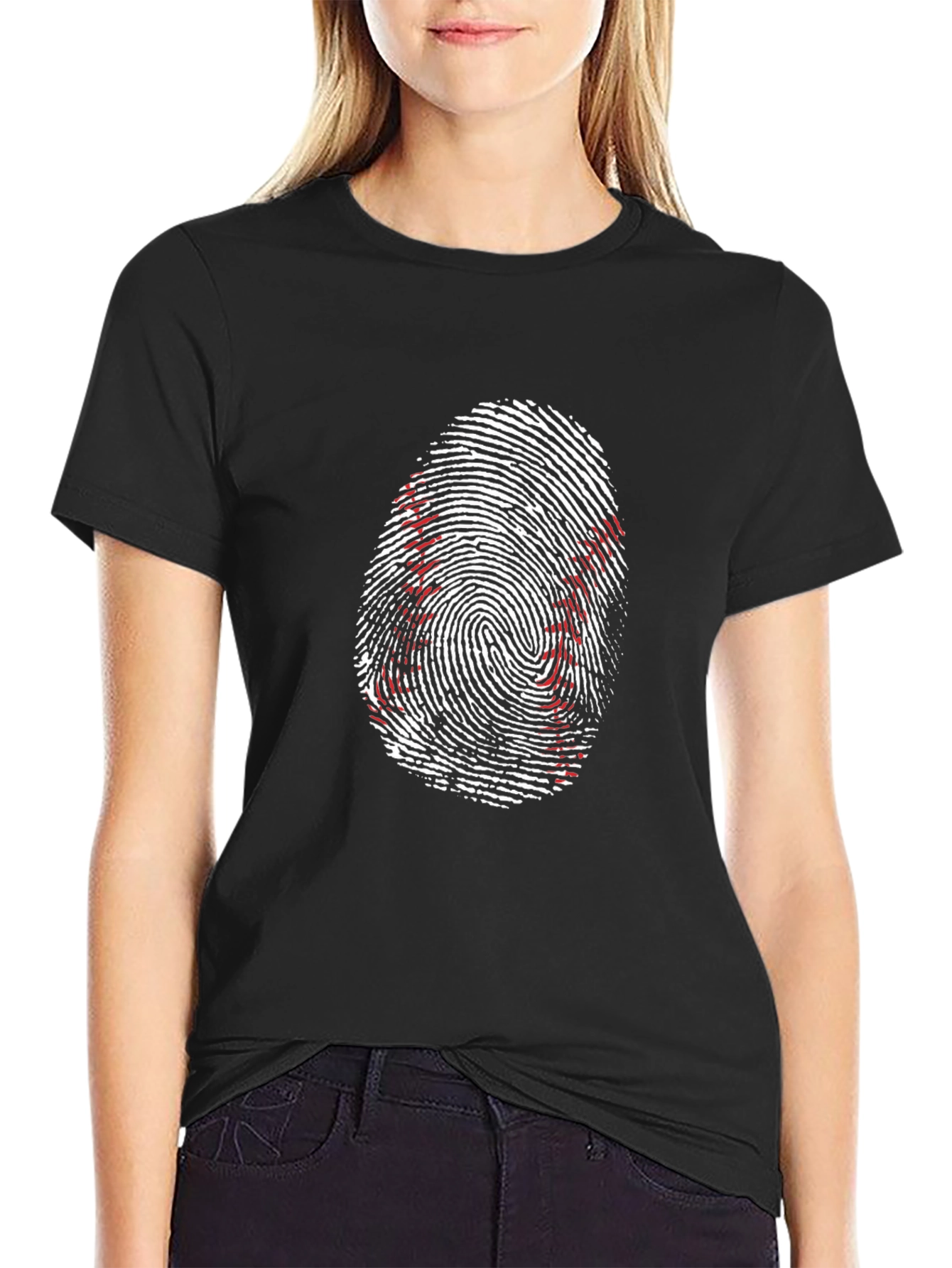 Baseball Fingerprint Graphic Tee - Unique Sportswear