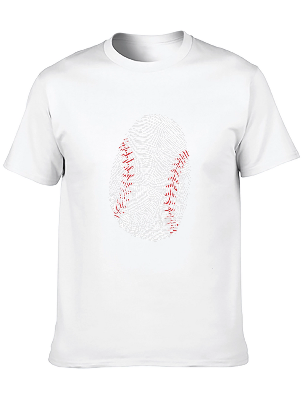 Baseball Fingerprint Graphic Tee - Unique Sportswear