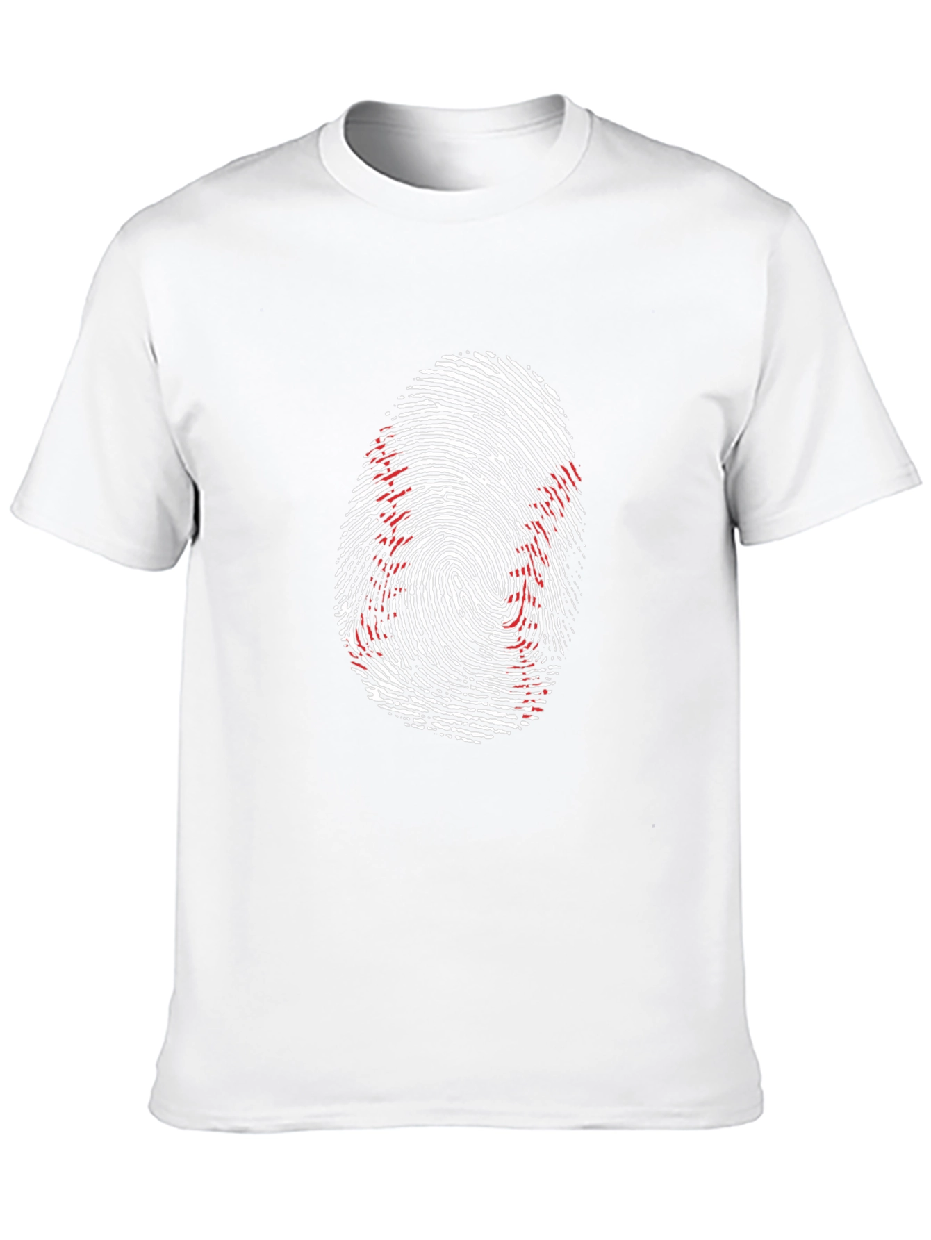 Baseball Fingerprint Graphic Tee - Unique Sportswear