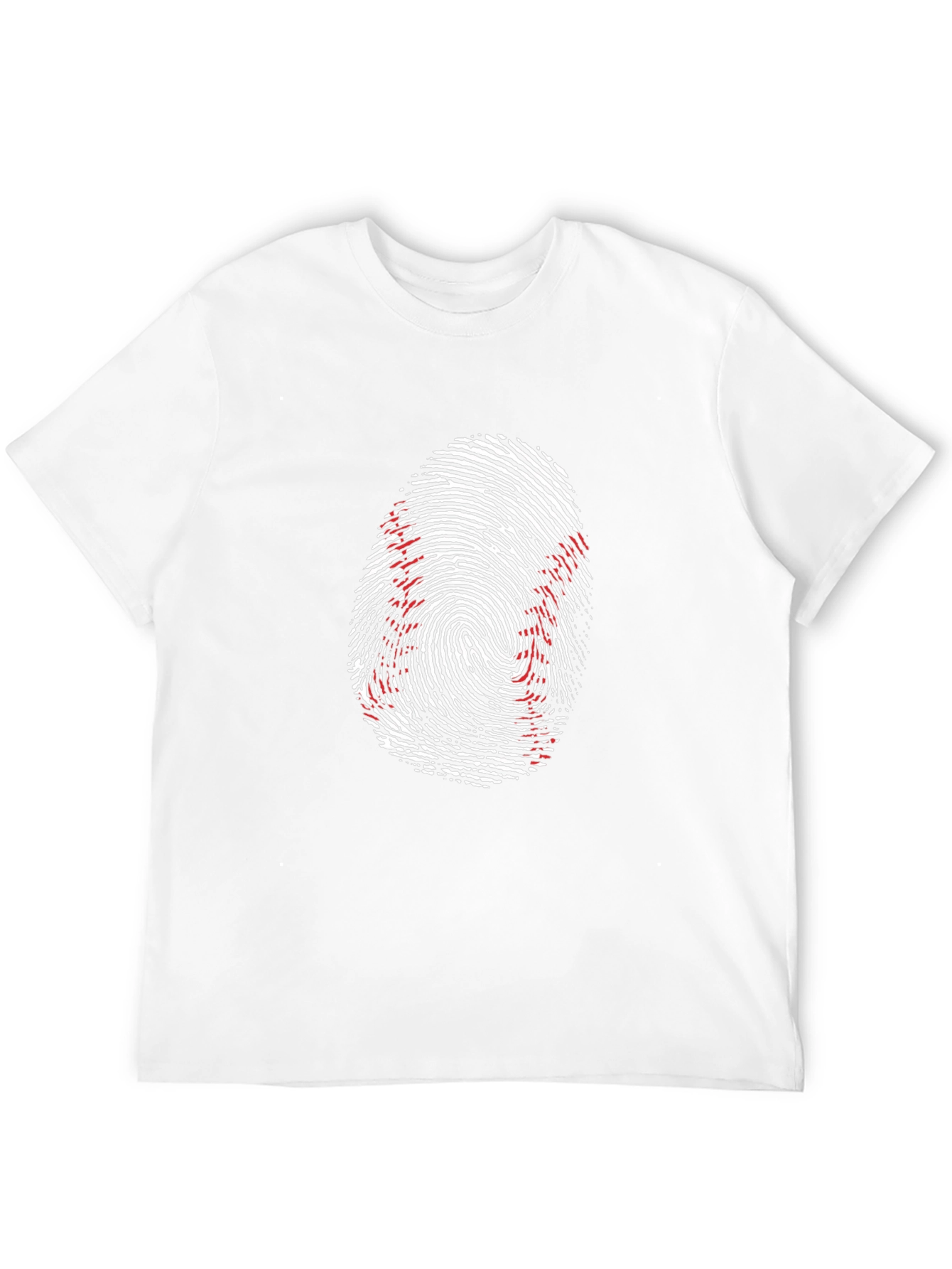 Baseball Fingerprint Graphic Tee - Unique Sportswear
