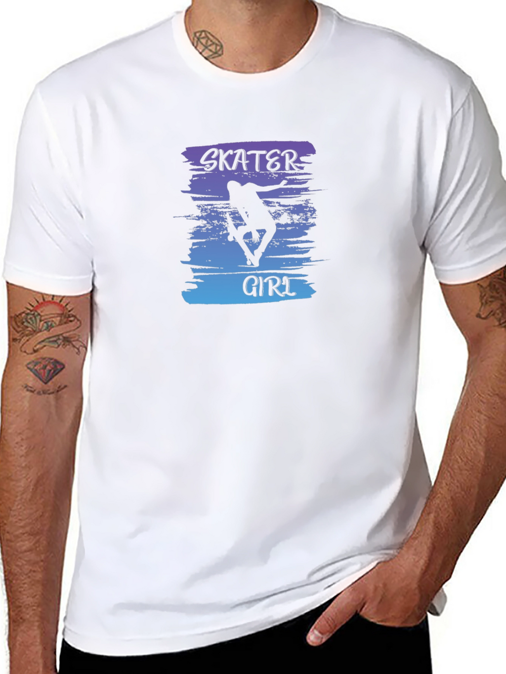 Skater Girl Graphic Tee - Cool Streetwear Style