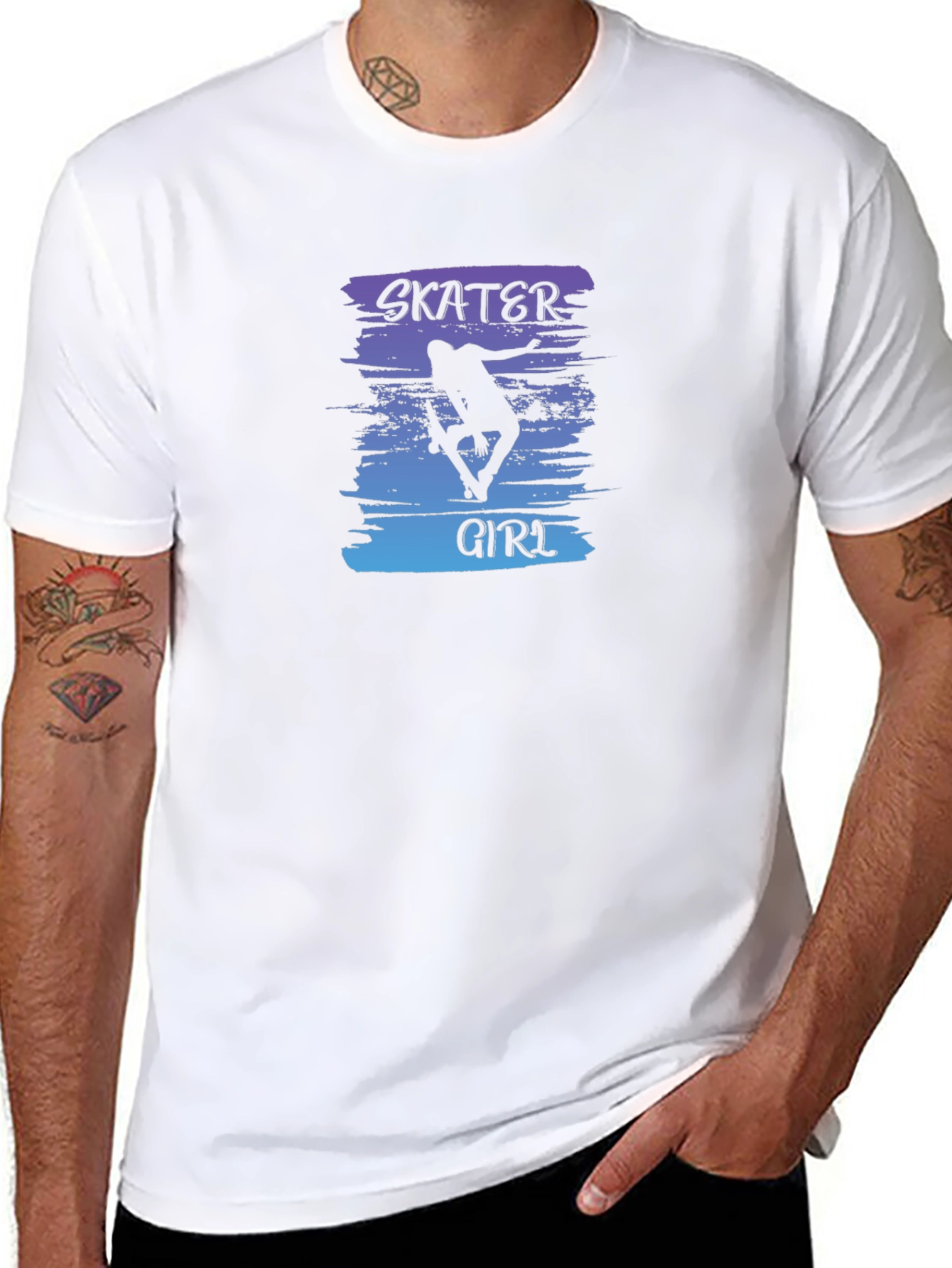 Skater Girl Graphic Tee - Cool Streetwear Style