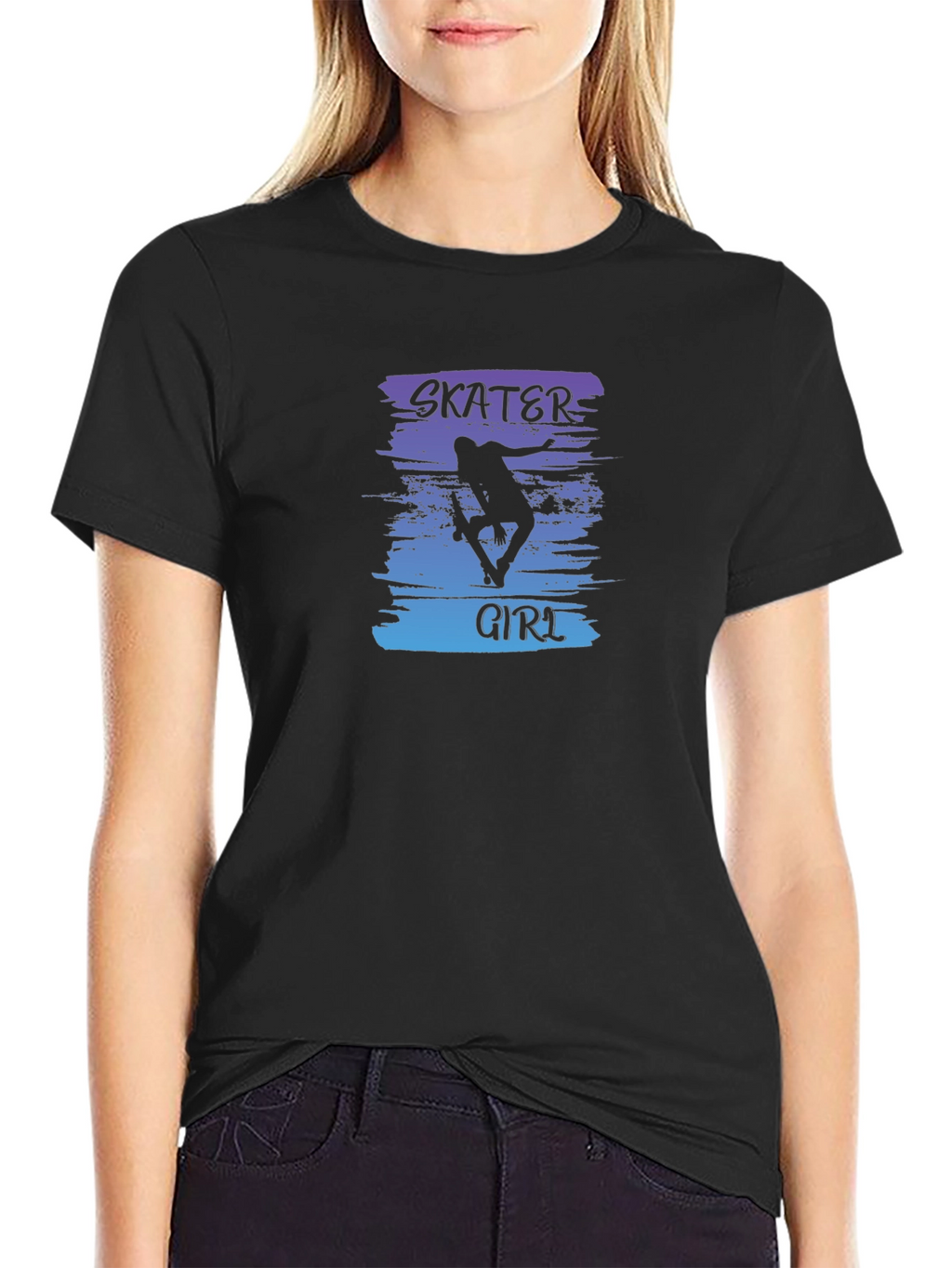 Skater Girl Graphic Tee - Cool Streetwear Style