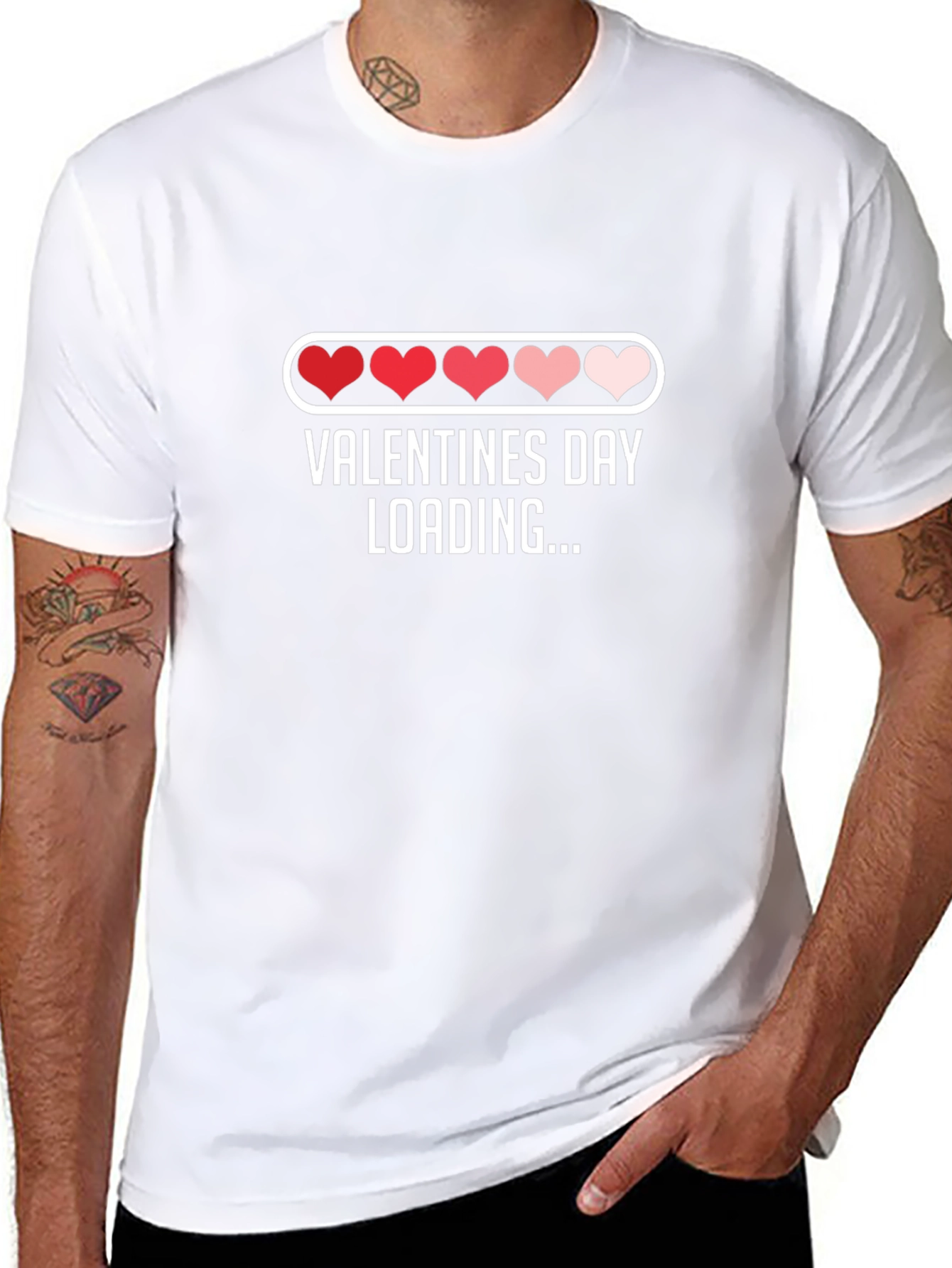 Valentines Day Loading Heart Graphic T-Shirt