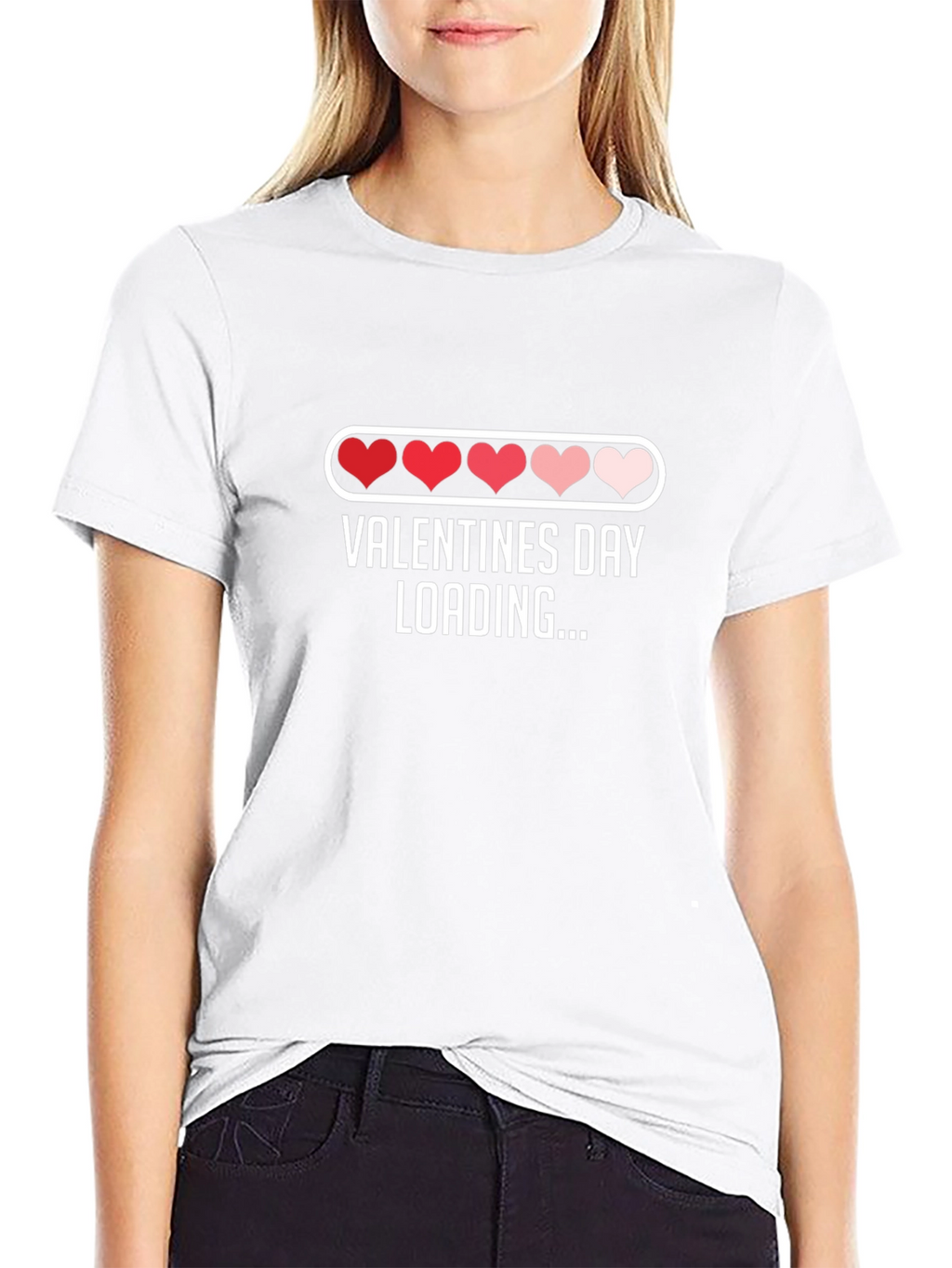 Valentines Day Loading Heart Graphic T-Shirt