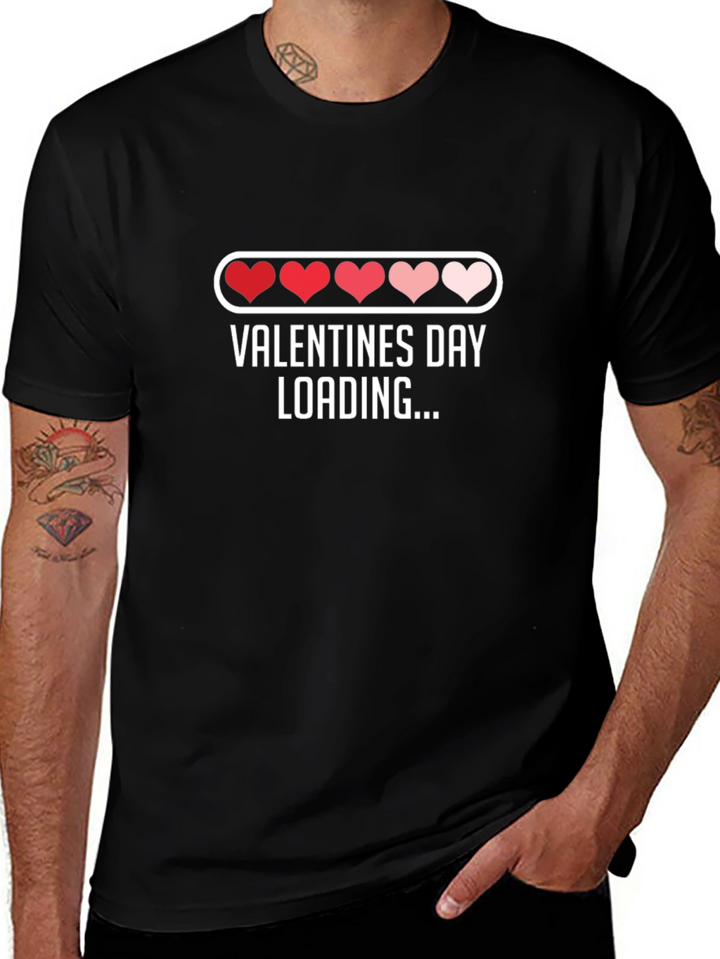 Valentines Day Loading Heart Graphic T-Shirt