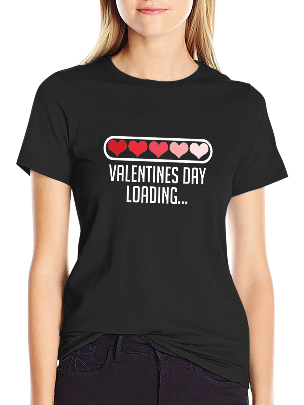 Valentines Day Loading Heart Graphic T-Shirt