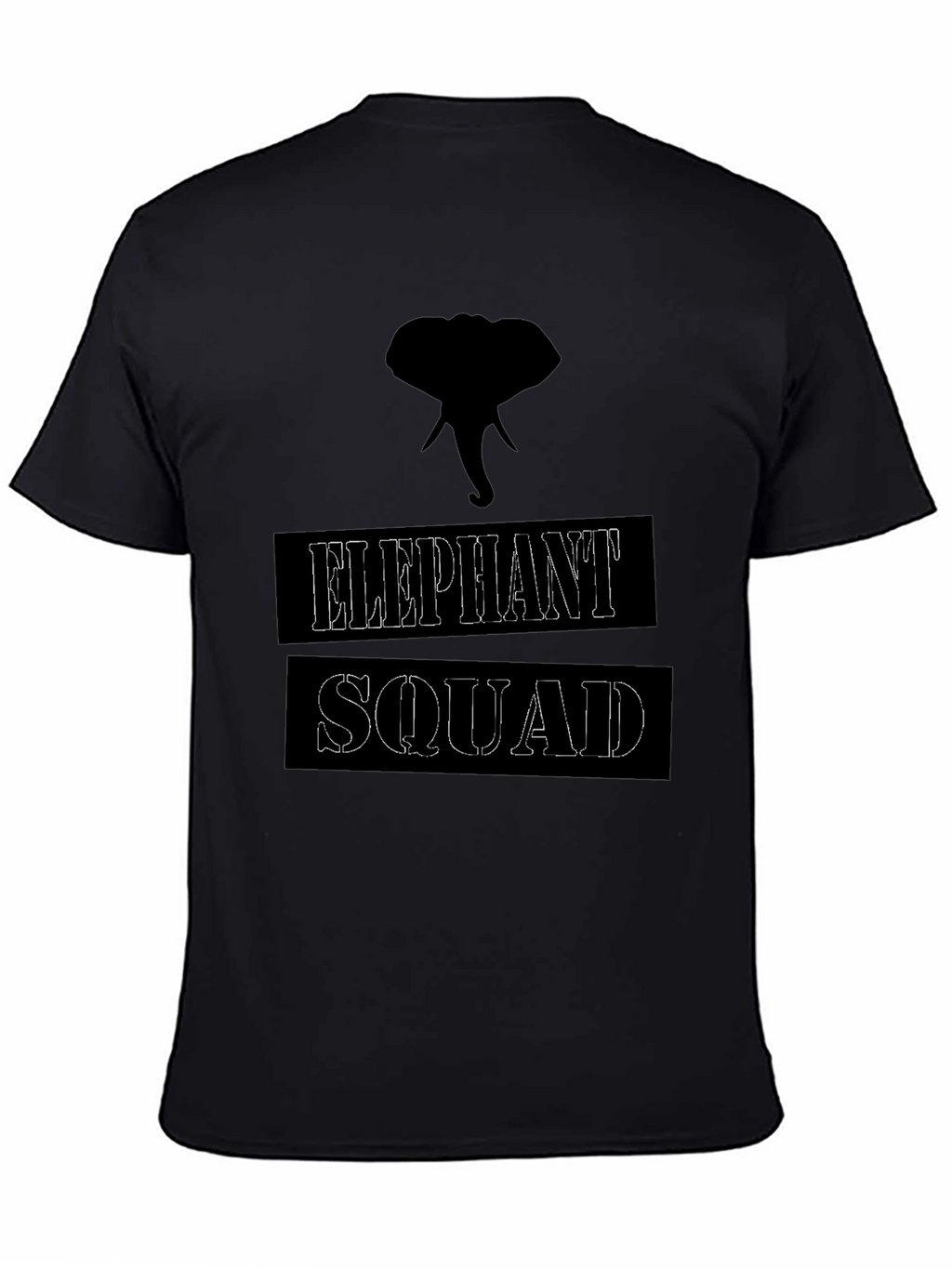 Elephant Squad Graphic T-Shirt - Black