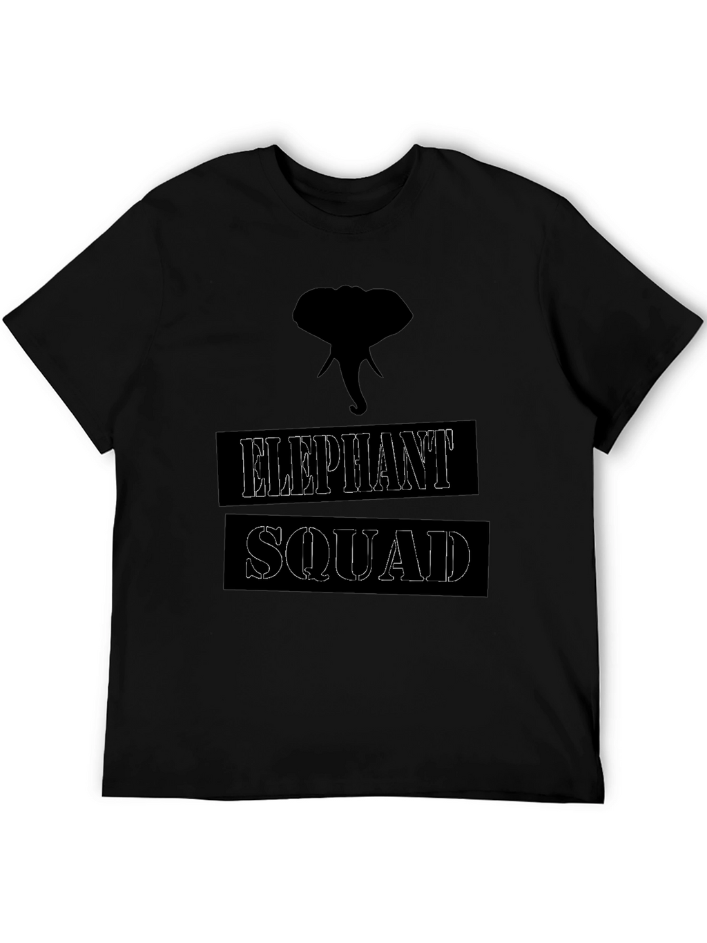 Elephant Squad Graphic T-Shirt - Black