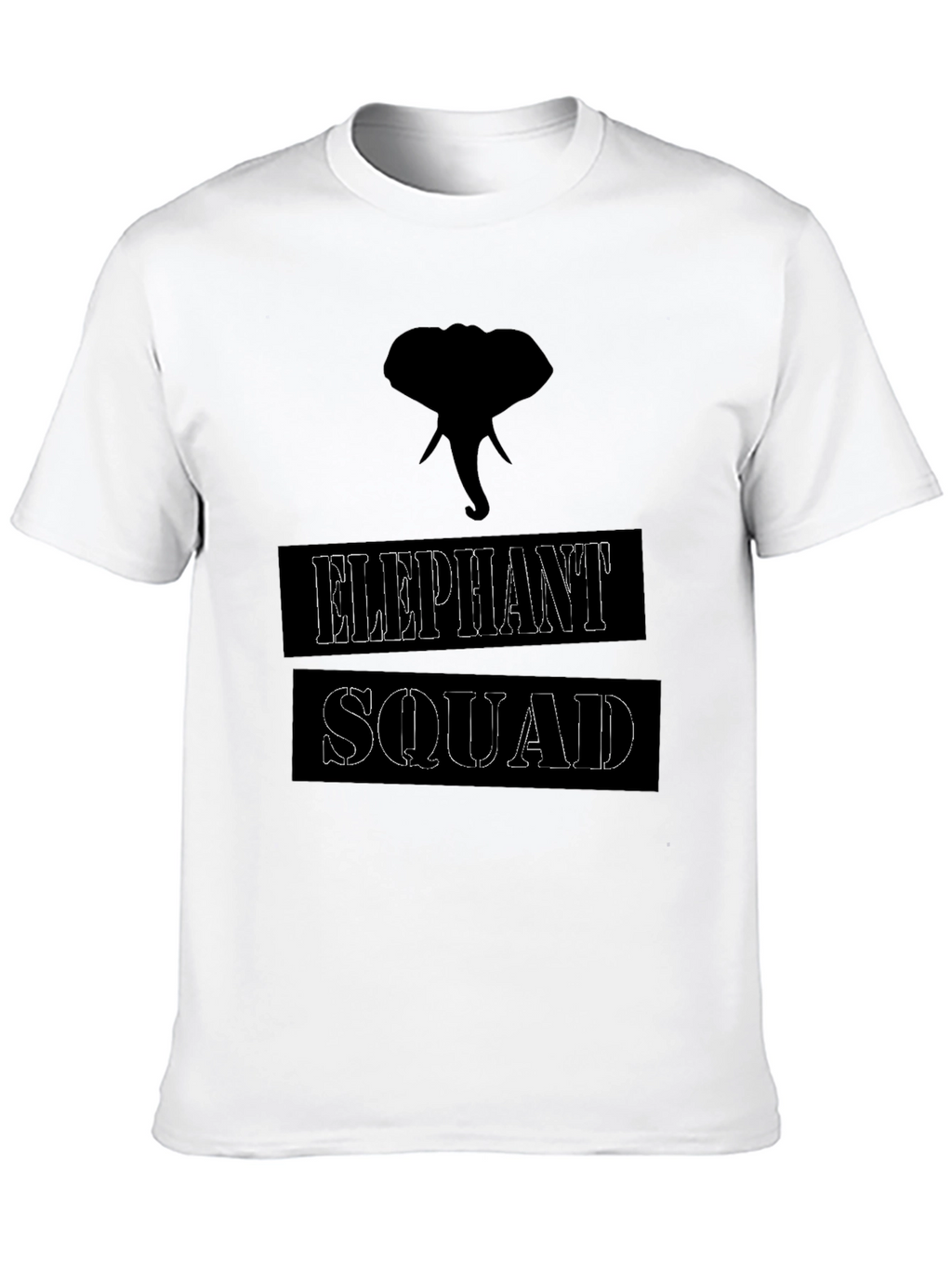 Elephant Squad Graphic T-Shirt - Black