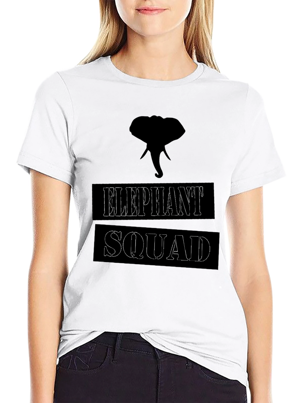 Elephant Squad Graphic T-Shirt - Black
