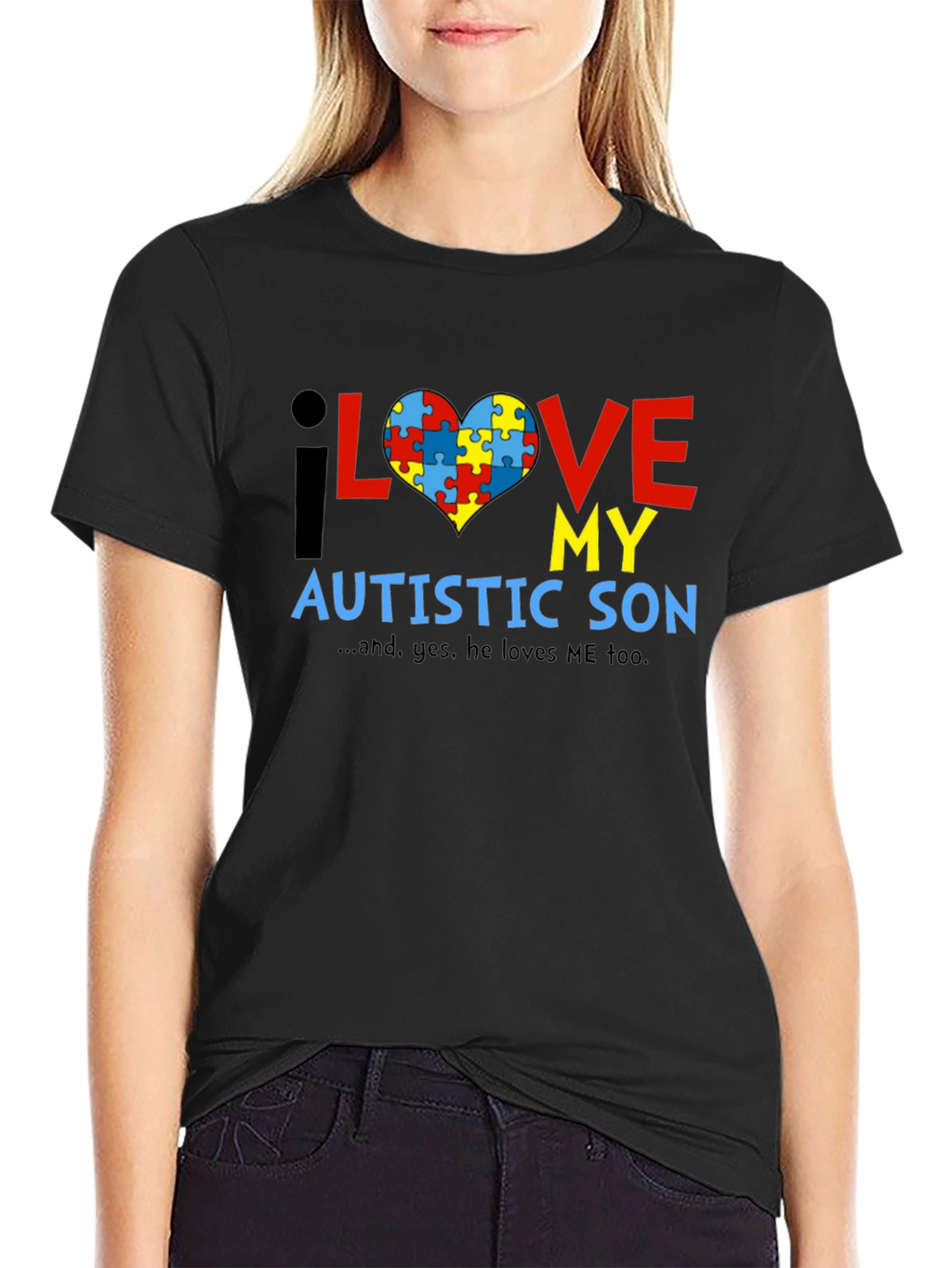Autism Awareness T-Shirt - I Love My Autistic Son