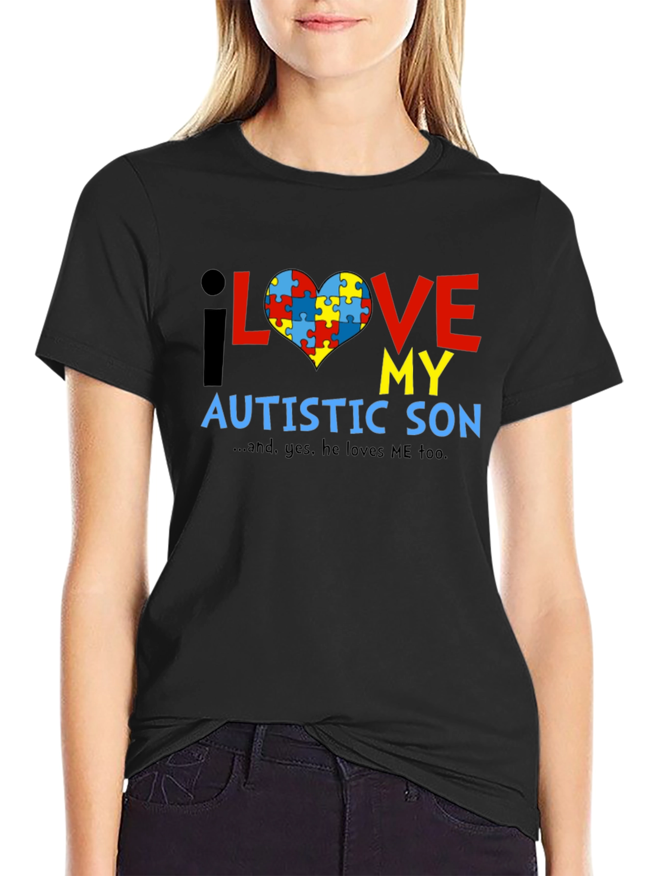 Autism Awareness T-Shirt - I Love My Autistic Son