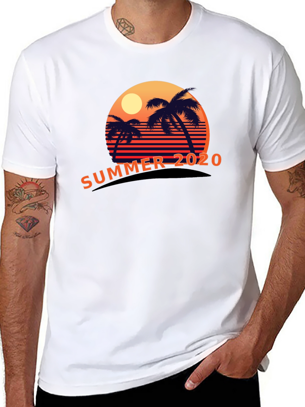 Summer 2020 Palm Sunset Graphic Tee