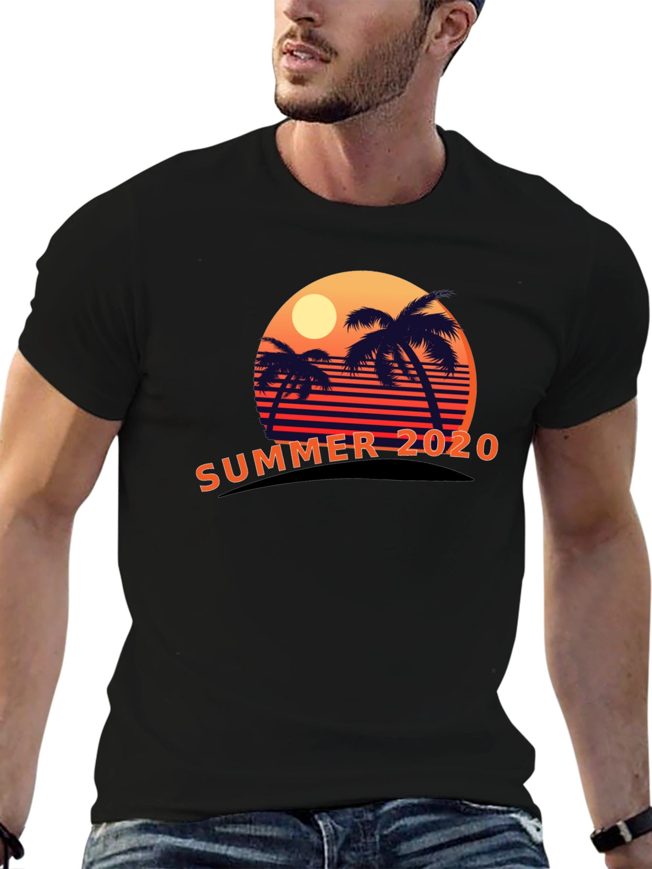 Summer 2020 Palm Sunset Graphic Tee