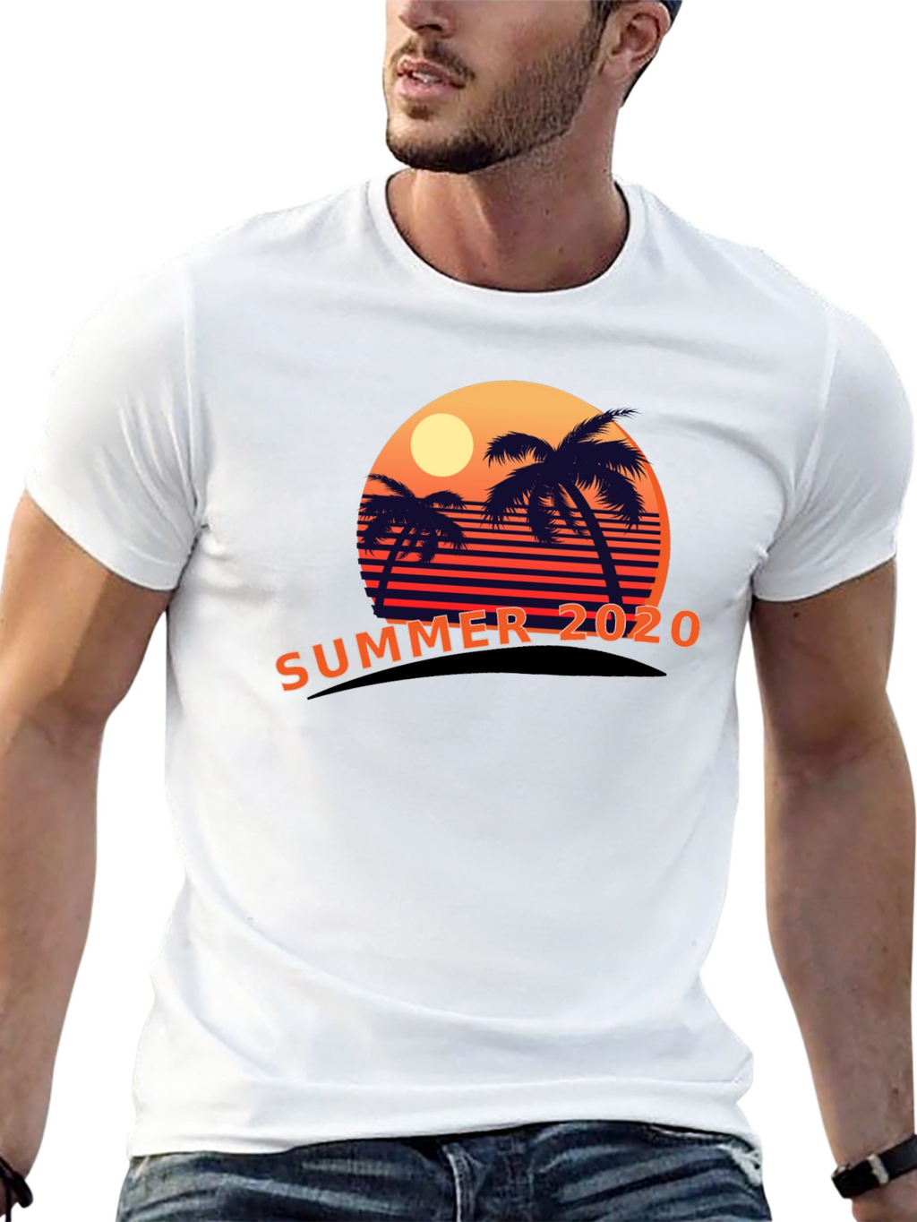 Summer 2020 Palm Sunset Graphic Tee